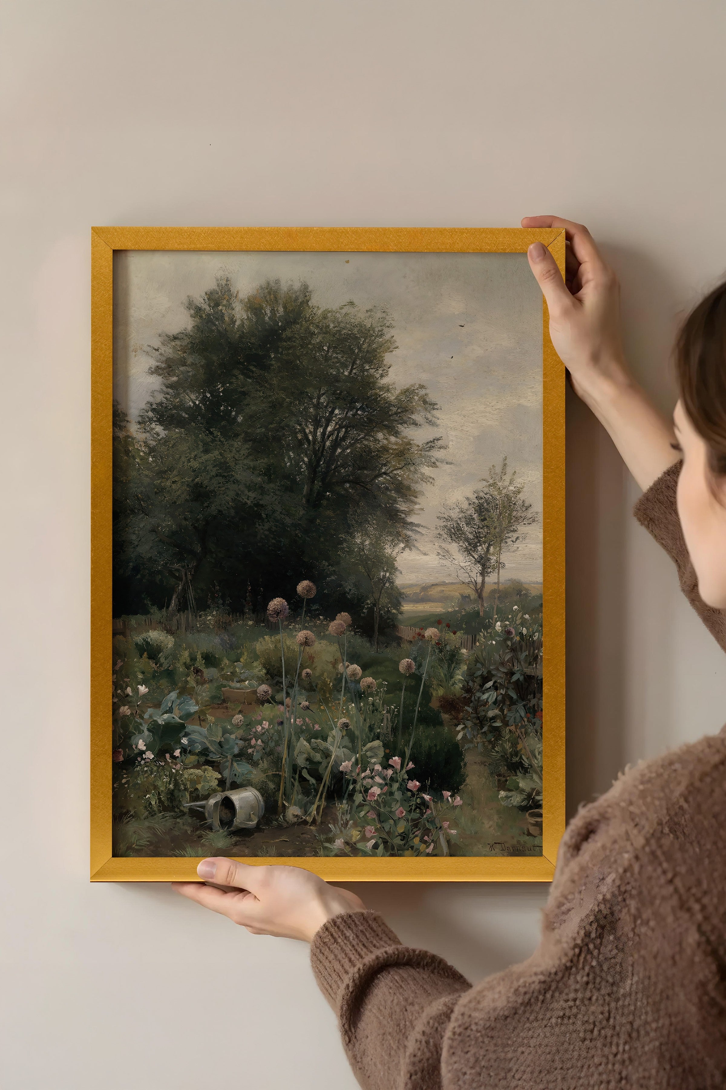 Vintage Tablo, Gold Çerçeveli Poster, Vintage Duvar Dekoru