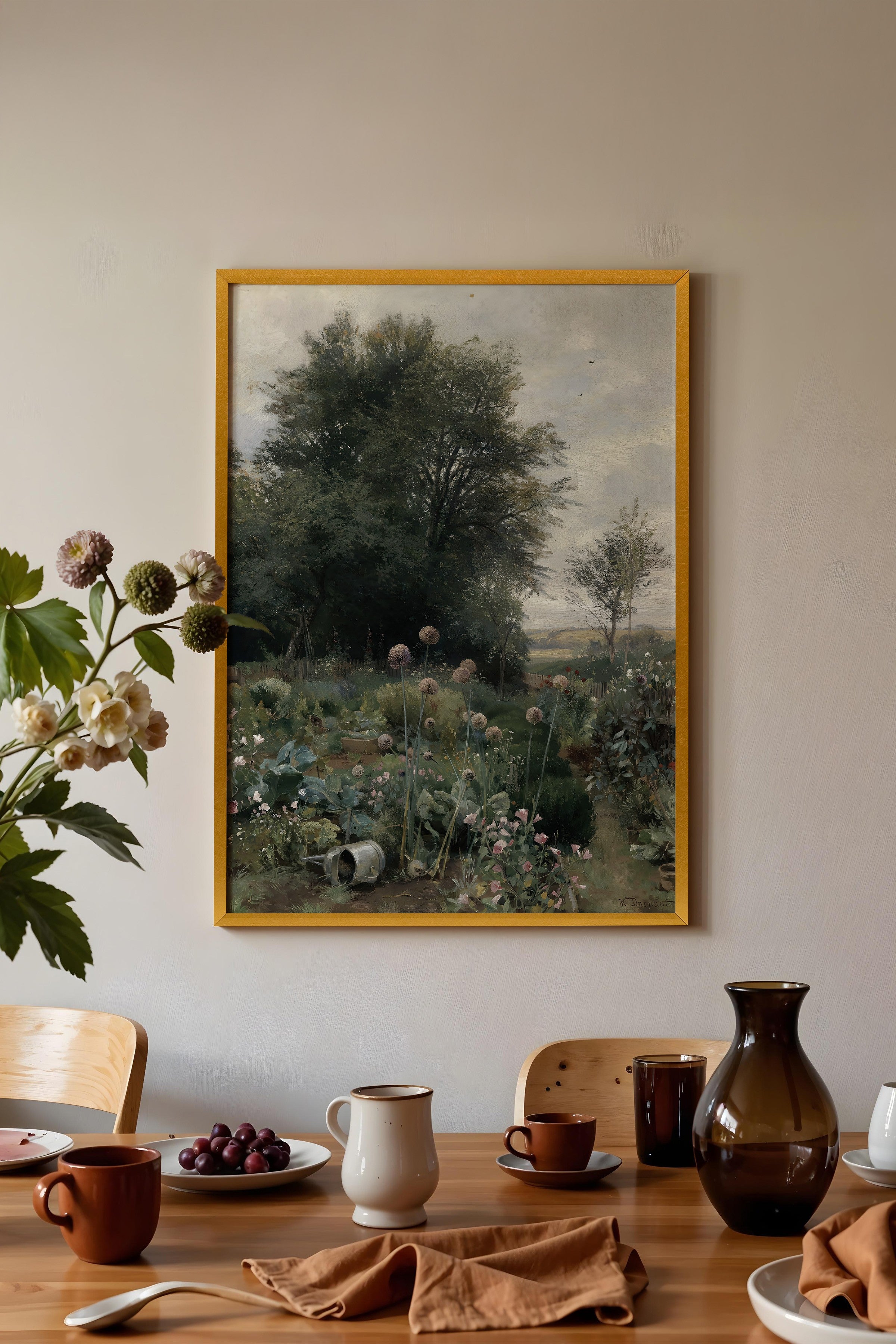 Vintage Tablo, Gold Çerçeveli Poster, Vintage Duvar Dekoru