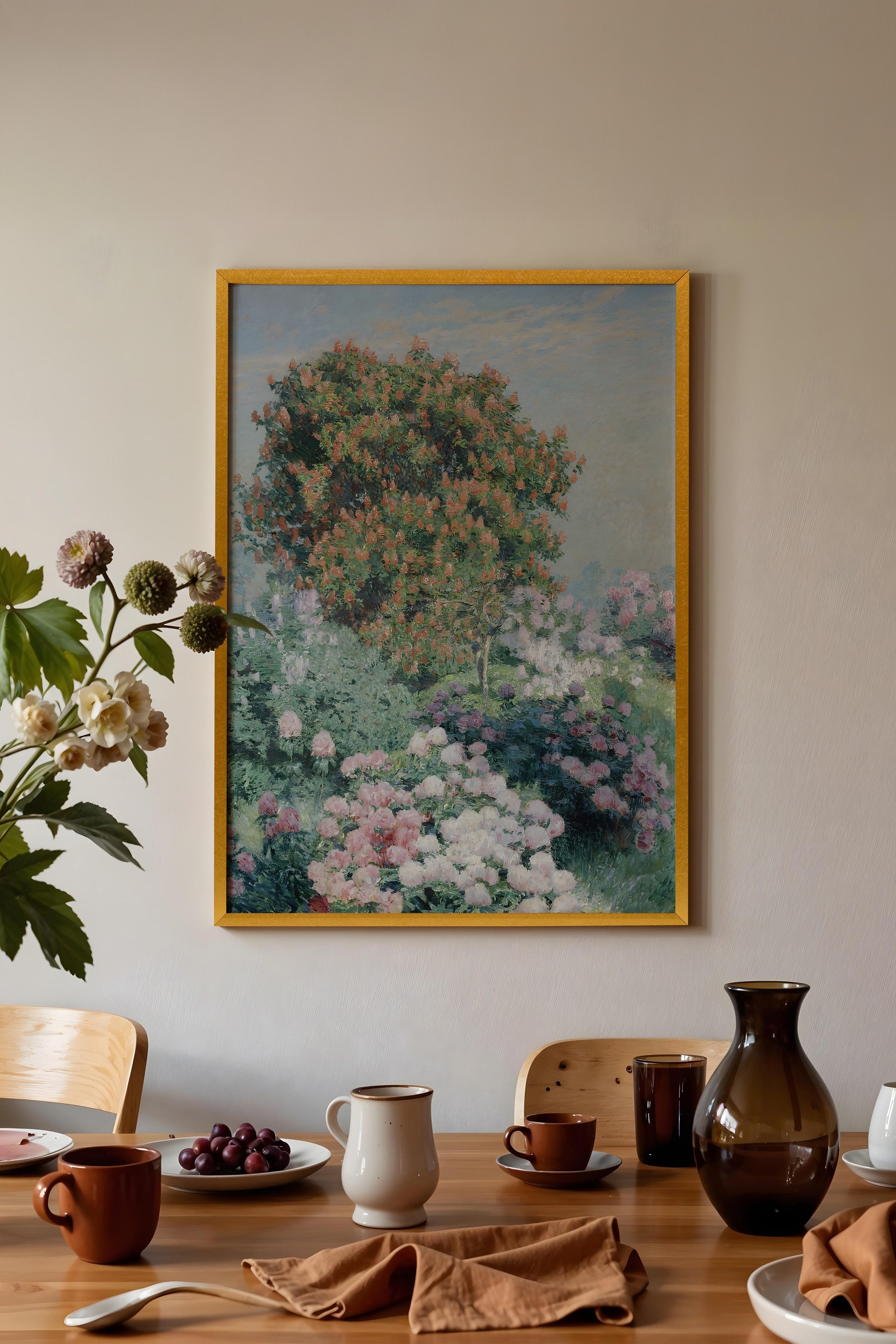 Vintage Tablo, Gold Çerçeveli Poster, Vintage Duvar Dekoru