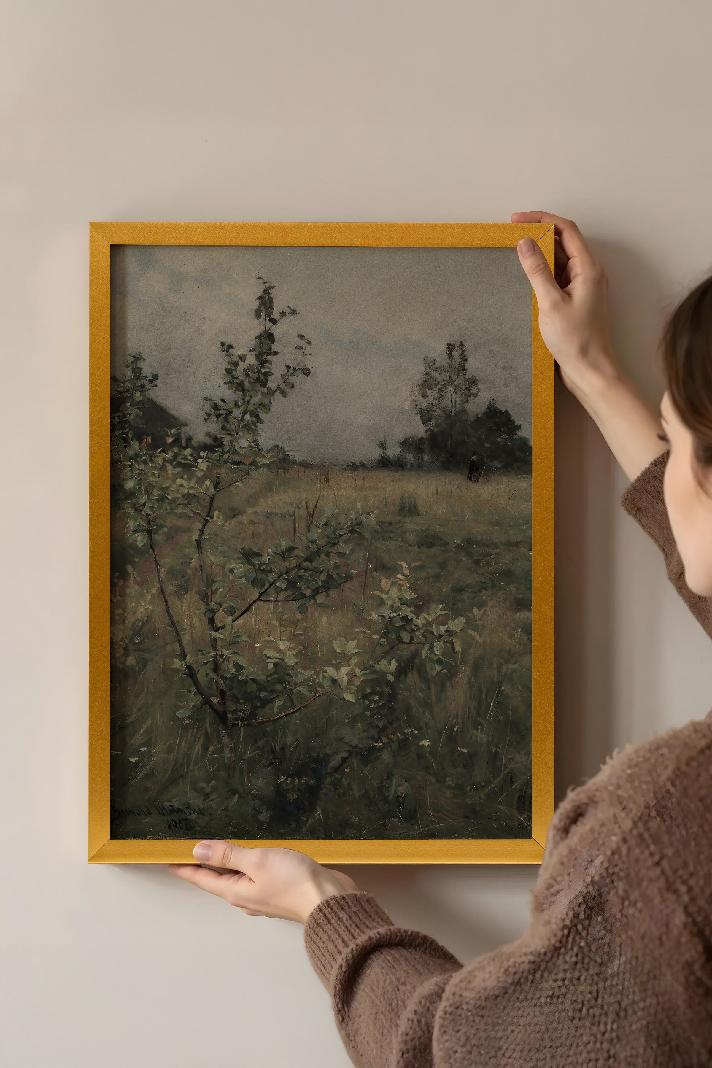 Vintage Tablo, Gold Çerçeveli Poster, Vintage Duvar Dekoru
