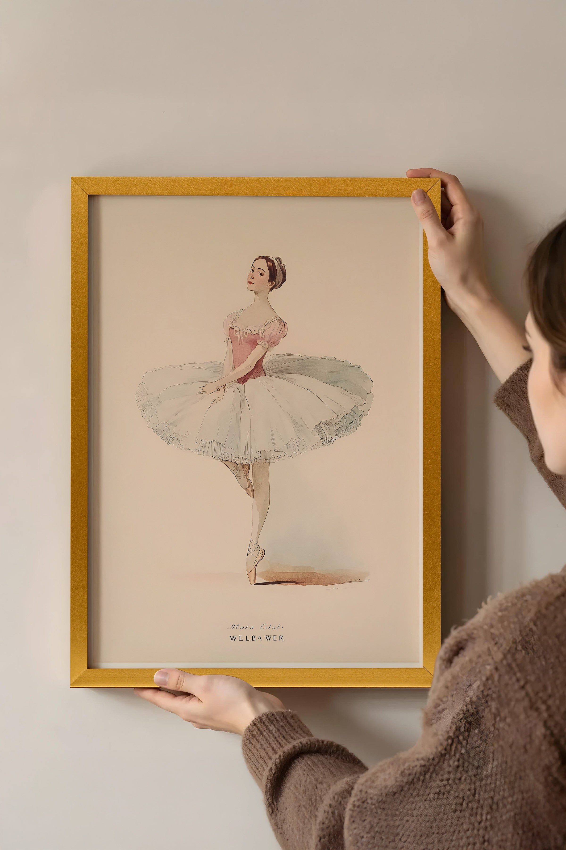 Vintage Tablo, Gold Çerçeveli Poster, Vintage Duvar Dekoru