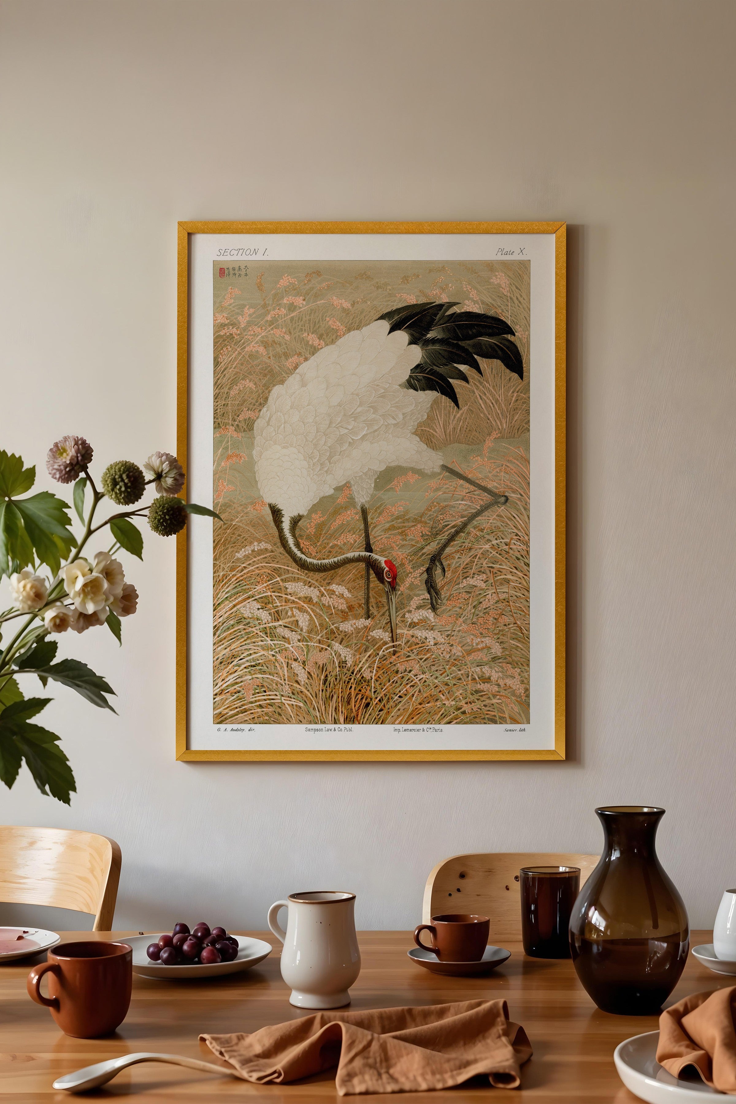Vintage Tablo, Gold Çerçeveli Poster, Vintage Duvar Dekoru