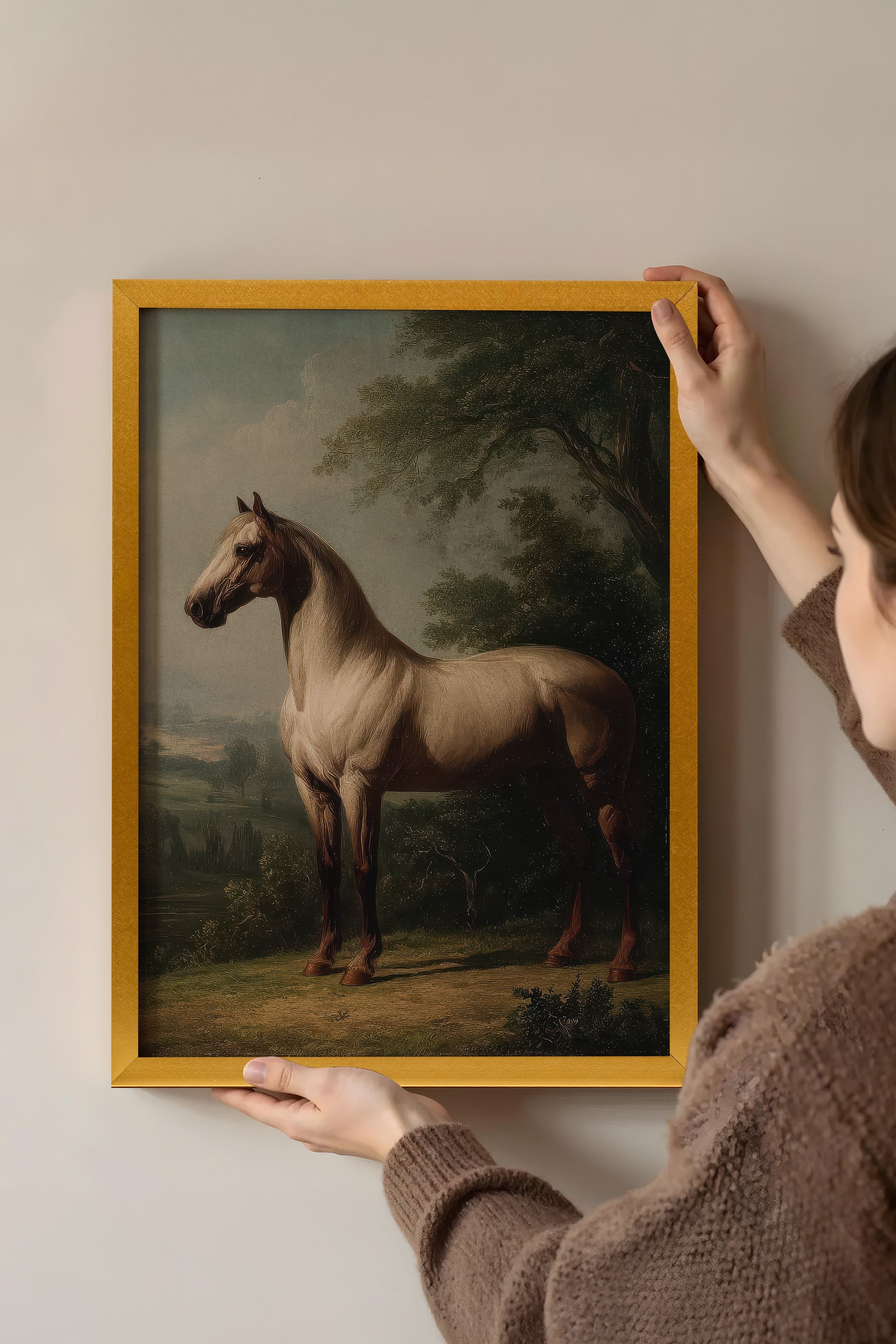 Vintage Tablo, Gold Çerçeveli Poster, Vintage Duvar Dekoru