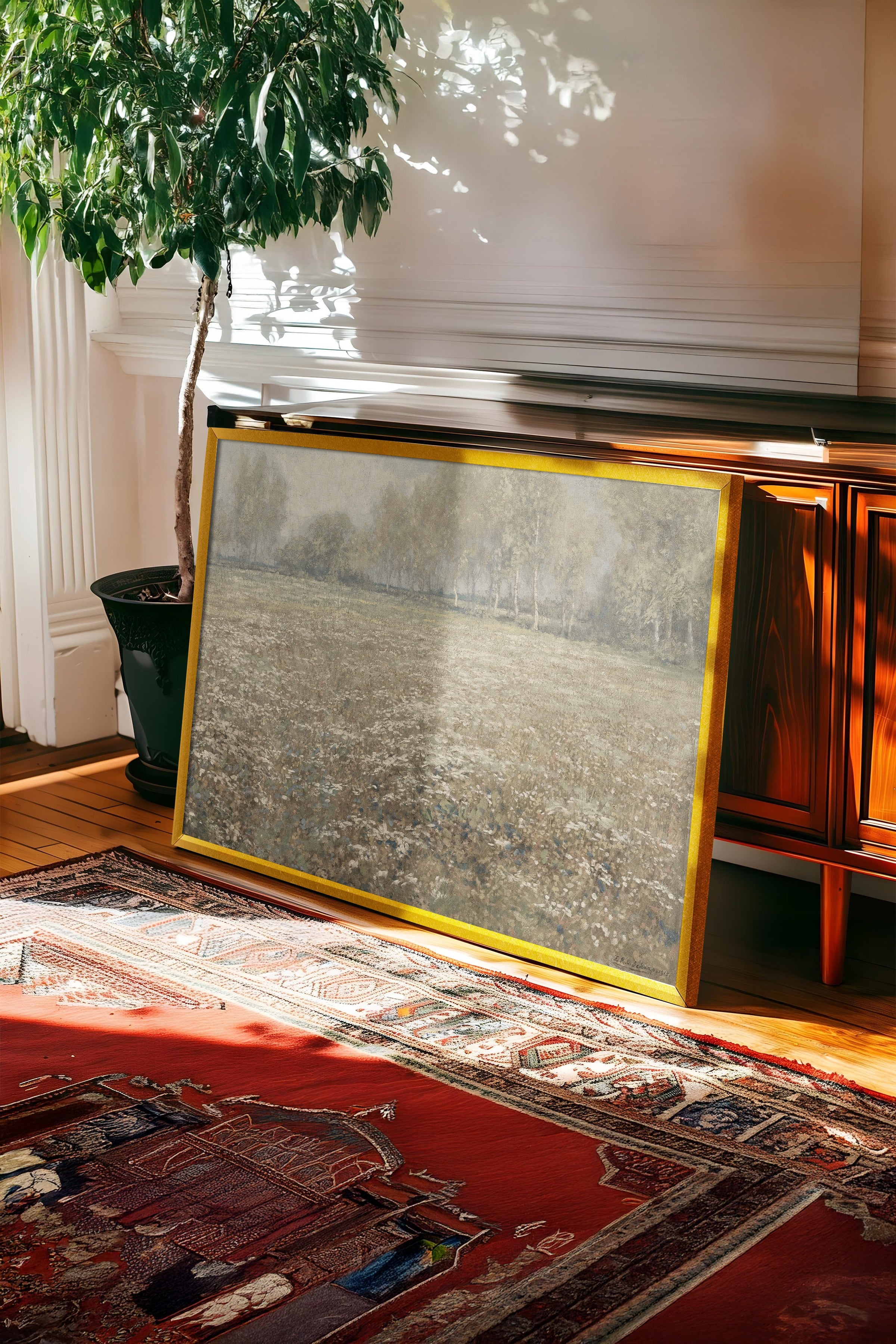 Vintage Tablo, Gold Çerçeveli Poster, Vintage Duvar Dekoru