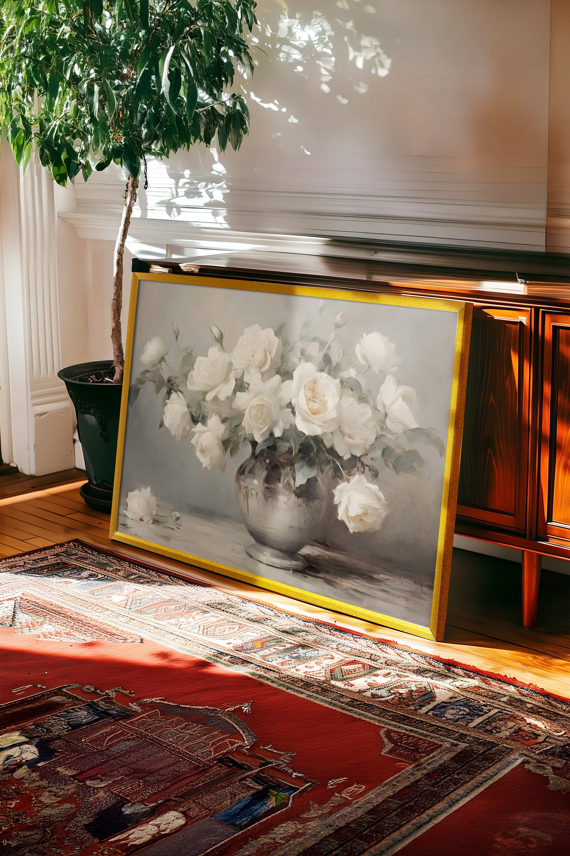 Vintage Tablo, Gold Çerçeveli Poster, Vintage Duvar Dekoru