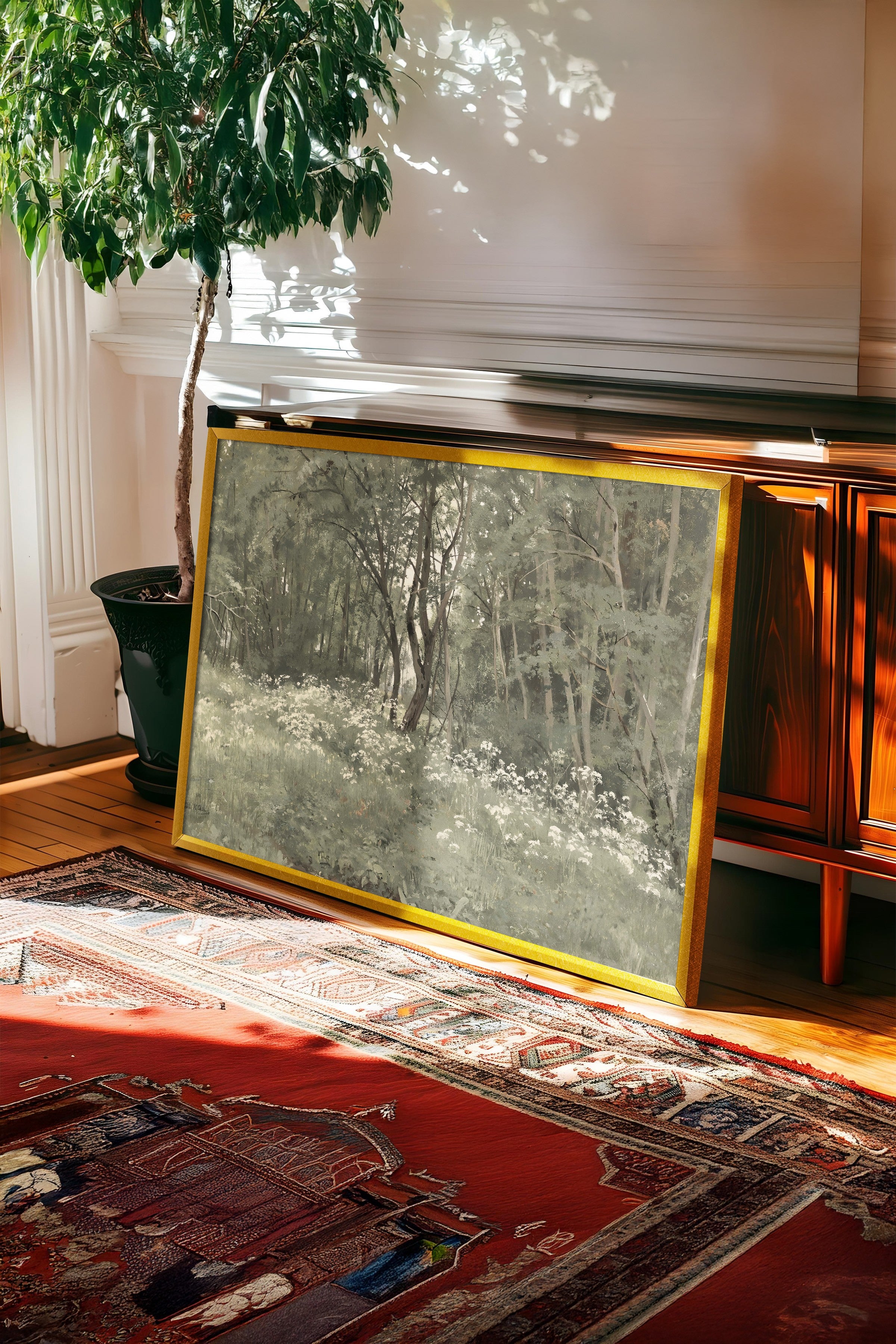 Vintage Tablo, Gold Çerçeveli Poster, Vintage Duvar Dekoru