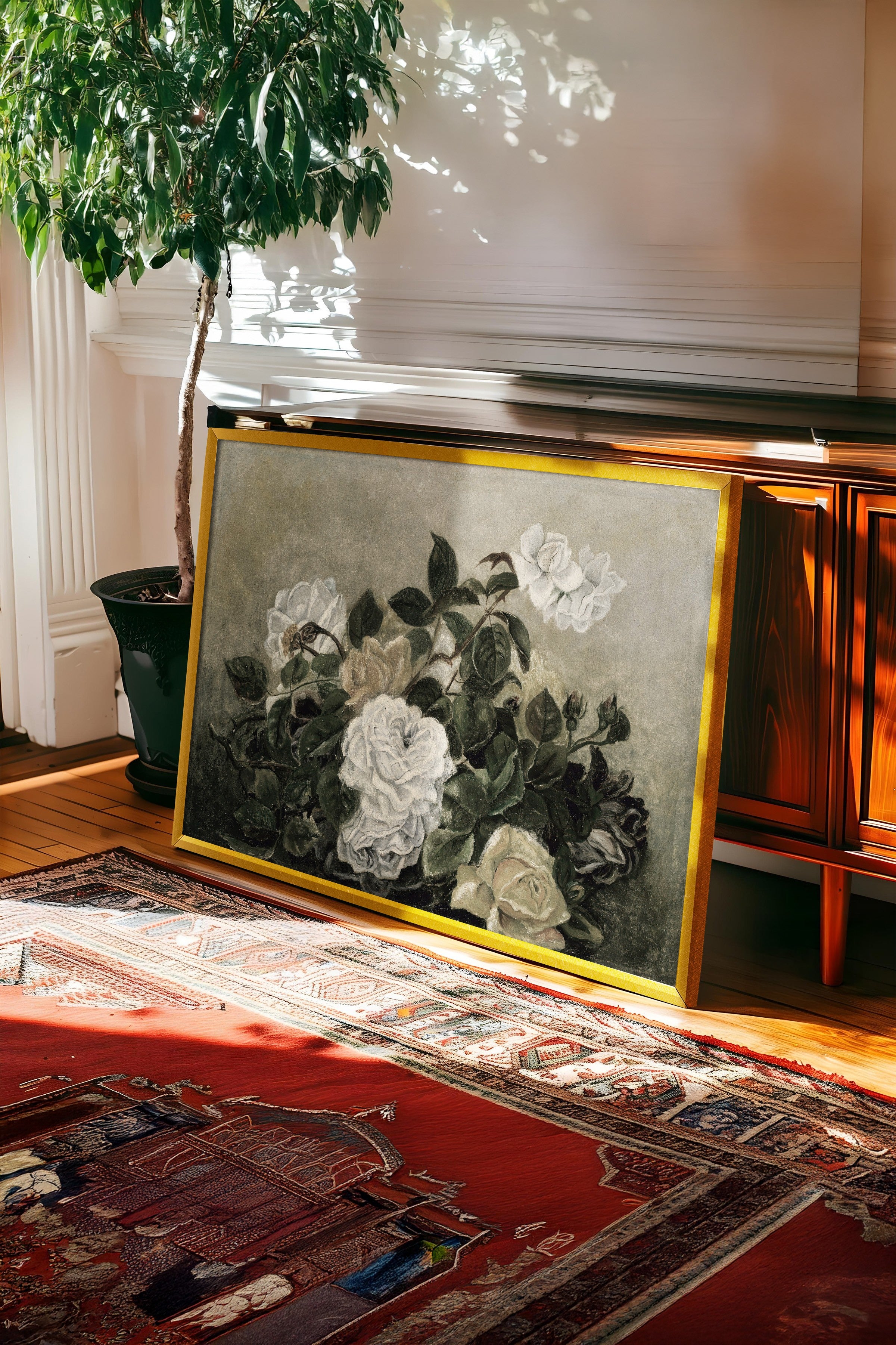 Vintage Tablo, Gold Çerçeveli Poster, Vintage Duvar Dekoru