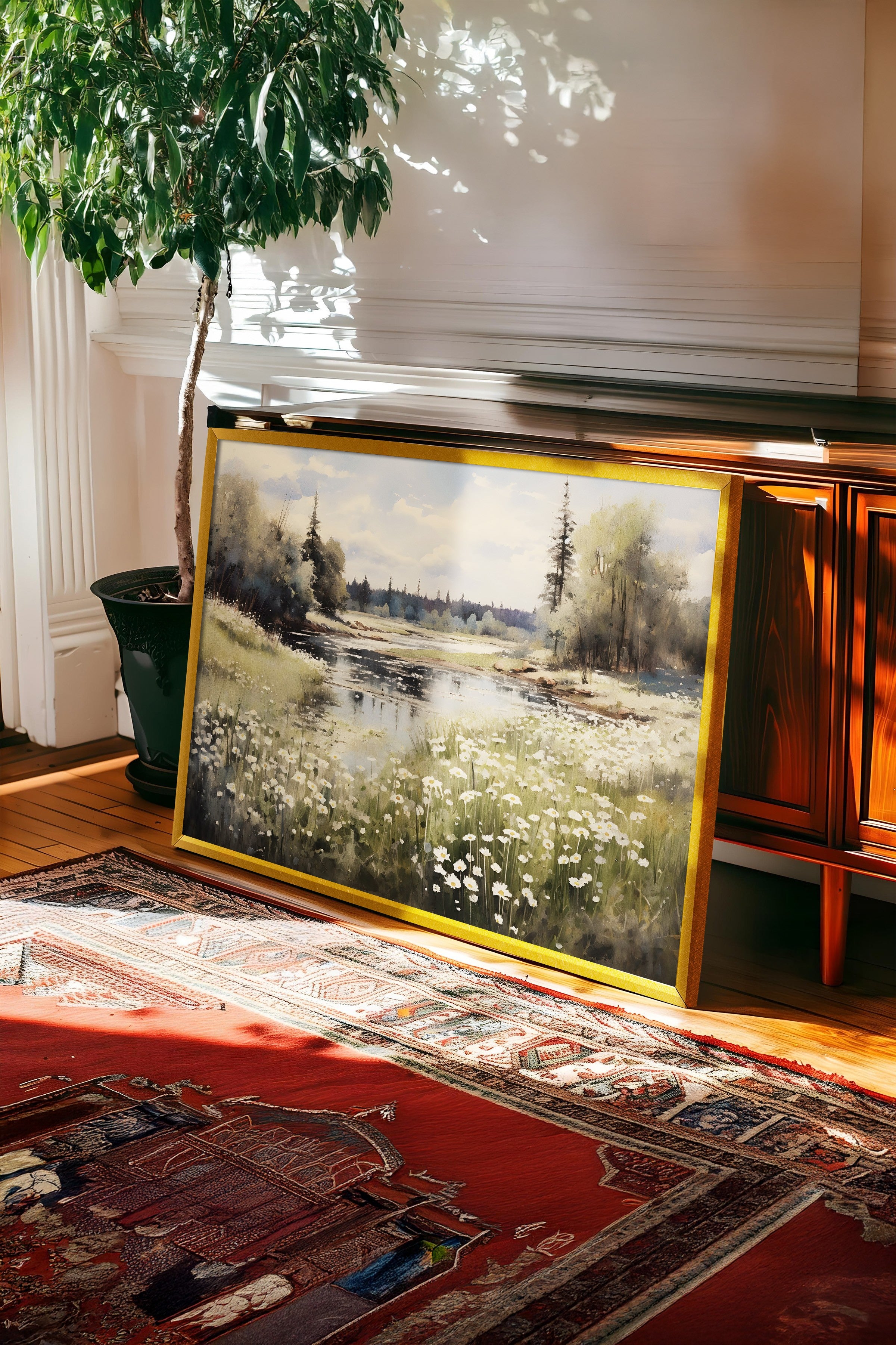 Vintage Tablo, Gold Çerçeveli Poster, Vintage Duvar Dekoru
