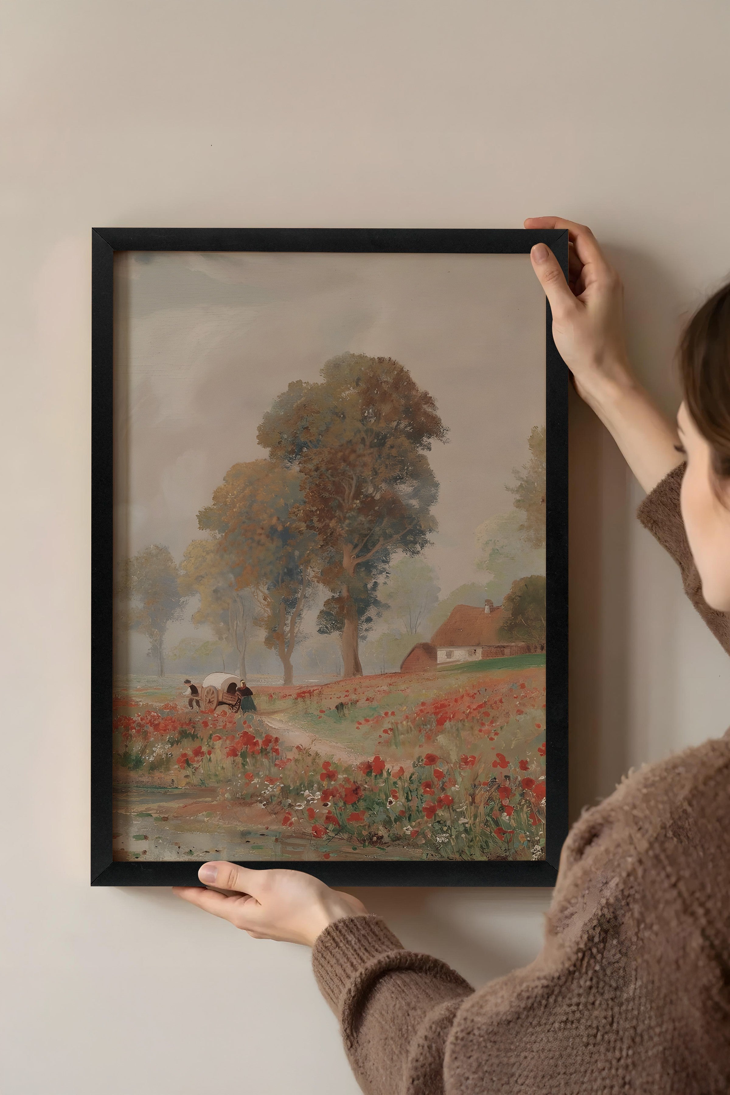 Vintage Tablo, Siyah Çerçeveli Poster, Vintage Duvar Dekoru