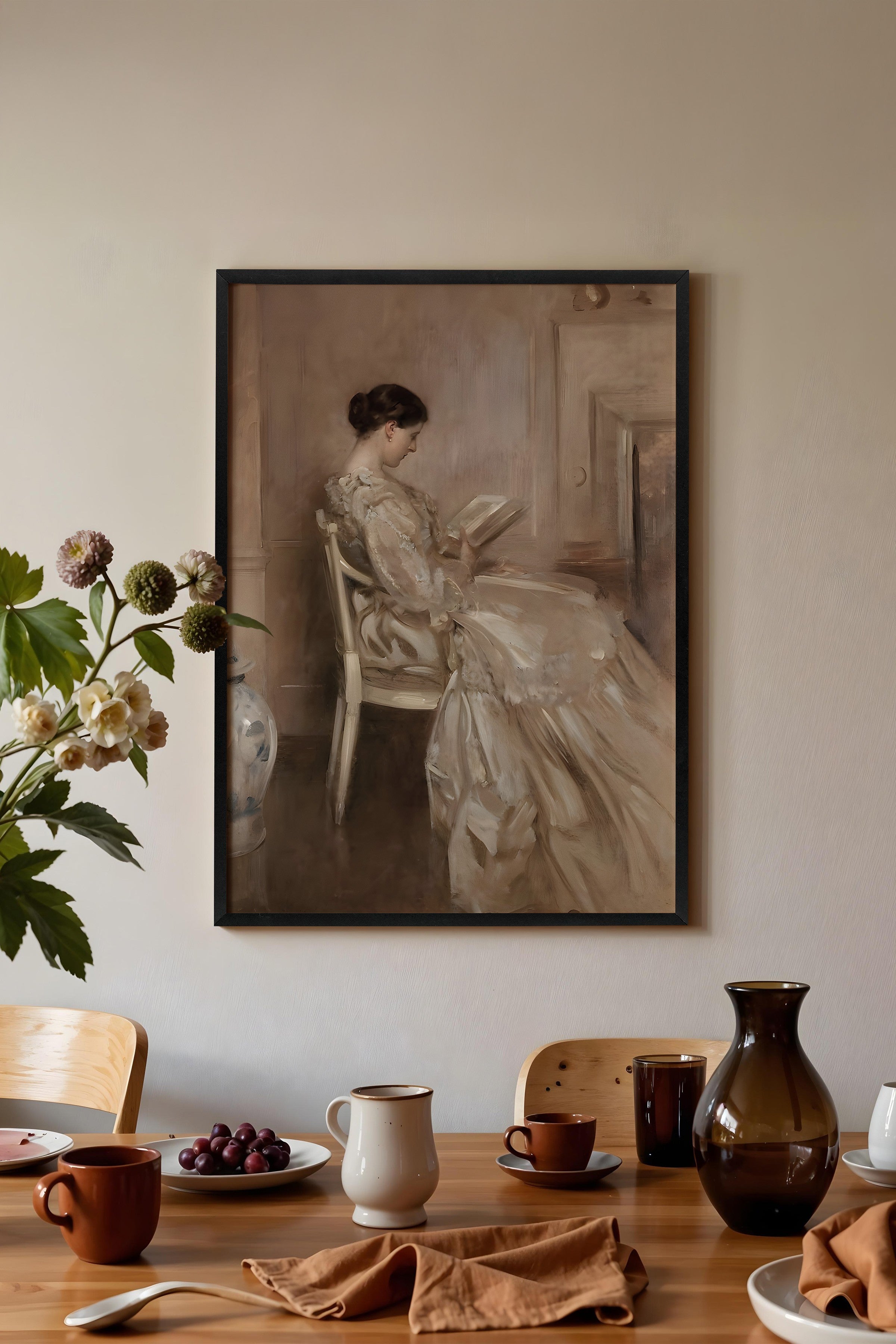 Vintage Tablo, Siyah Çerçeveli Poster, Vintage Duvar Dekoru