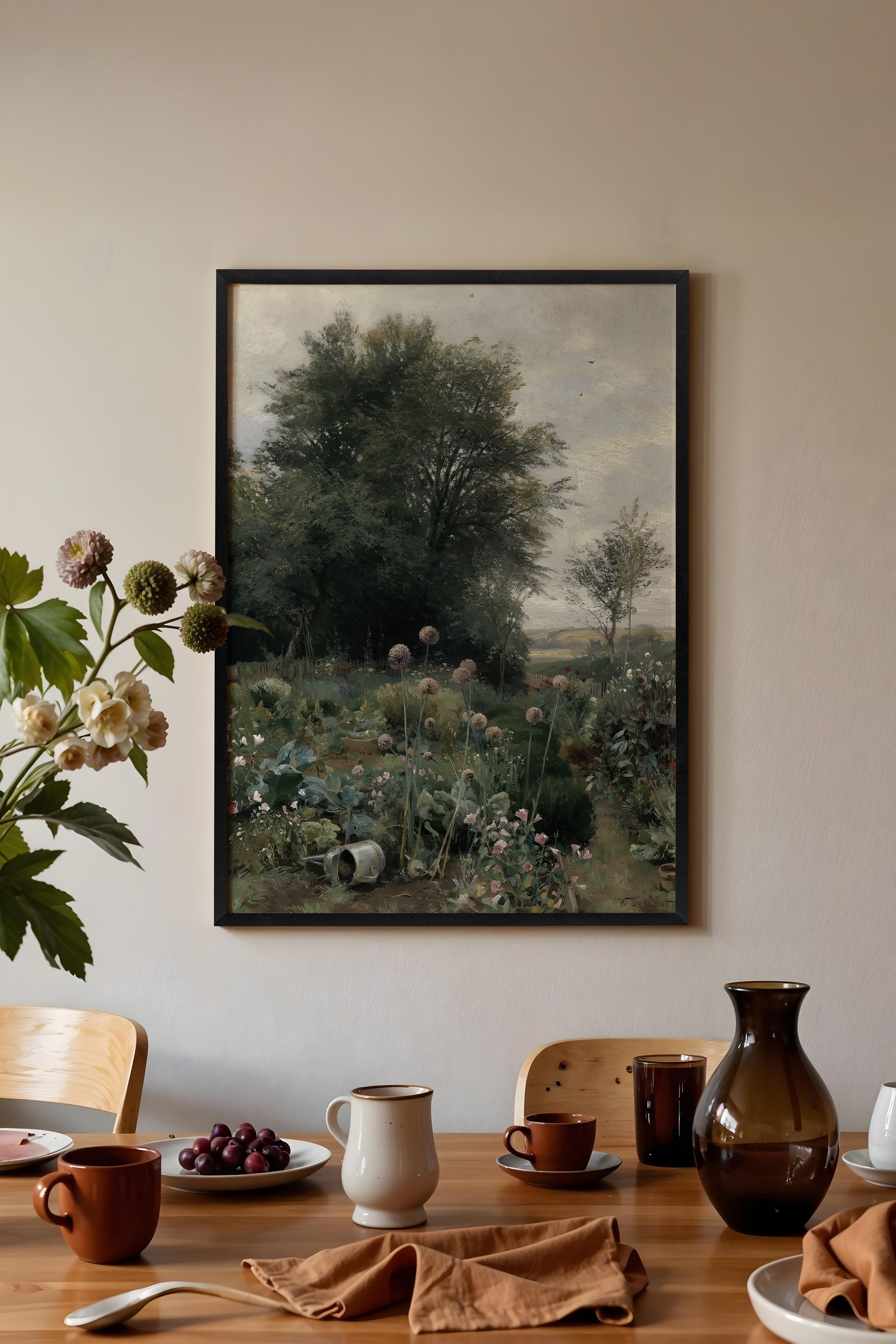 Vintage Tablo, Siyah Çerçeveli Poster, Vintage Duvar Dekoru