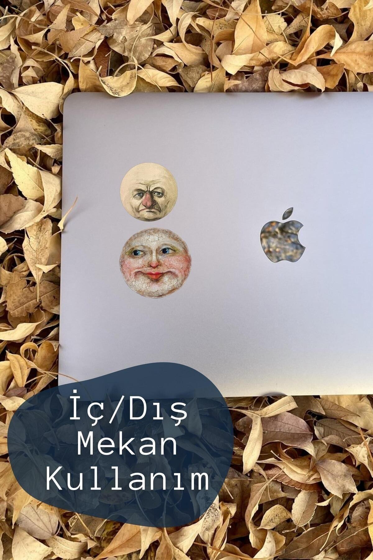 Vintage Temalı Sticker Seti - 12 Adet Etiket Seti- Telefon, Tablet, Defter Laptop Uyumlu Etiket