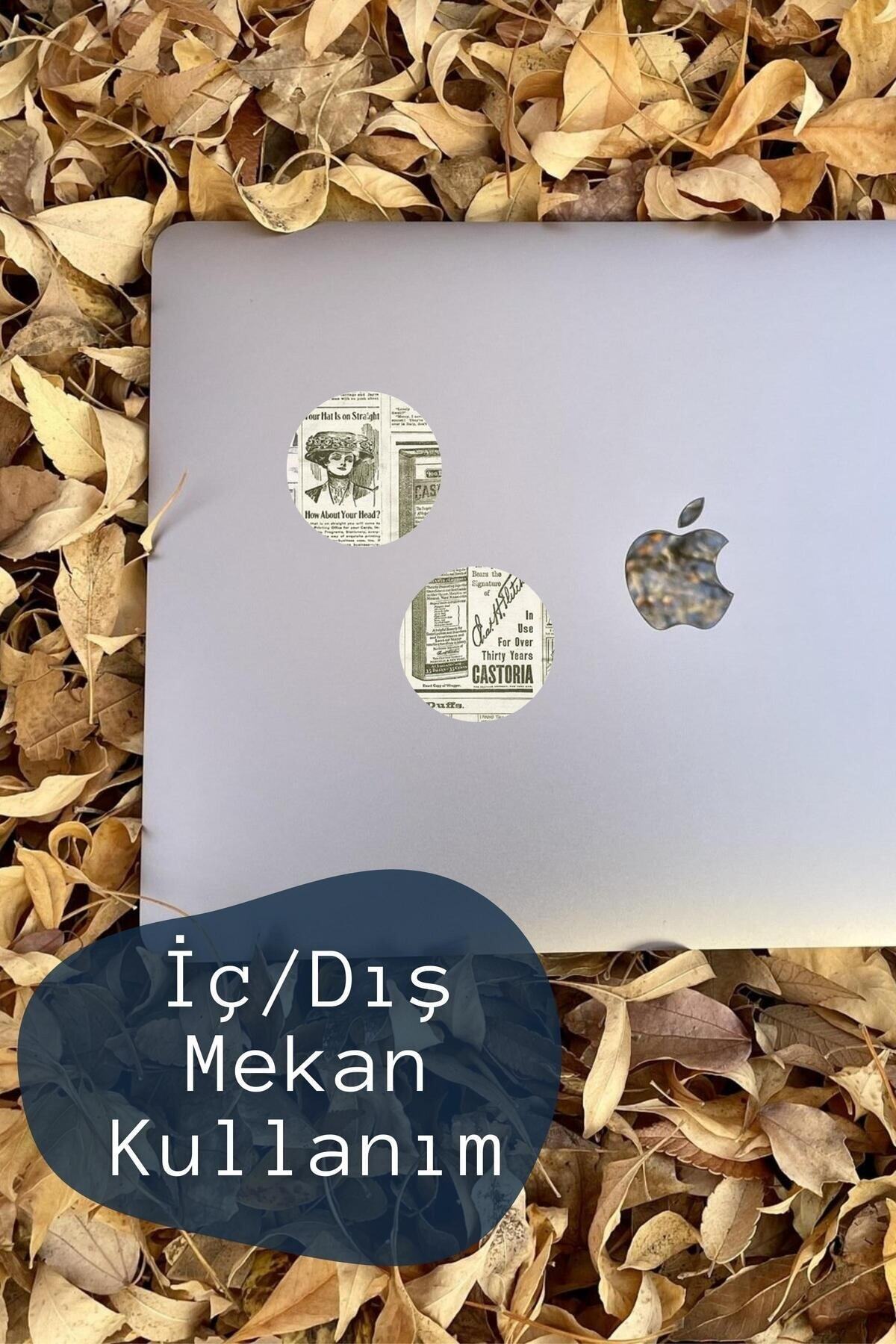 Vintage Temalı Sticker Seti - 12 Adet Etiket Seti- Telefon, Tablet, Defter Laptop Uyumlu Etiket