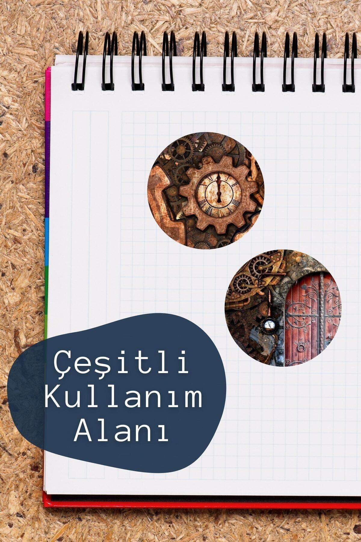 Vintage Temalı Sticker Seti - 6 Adet Etiket Seti- Telefon, Tablet, Defter Laptop Uyumlu Etiket