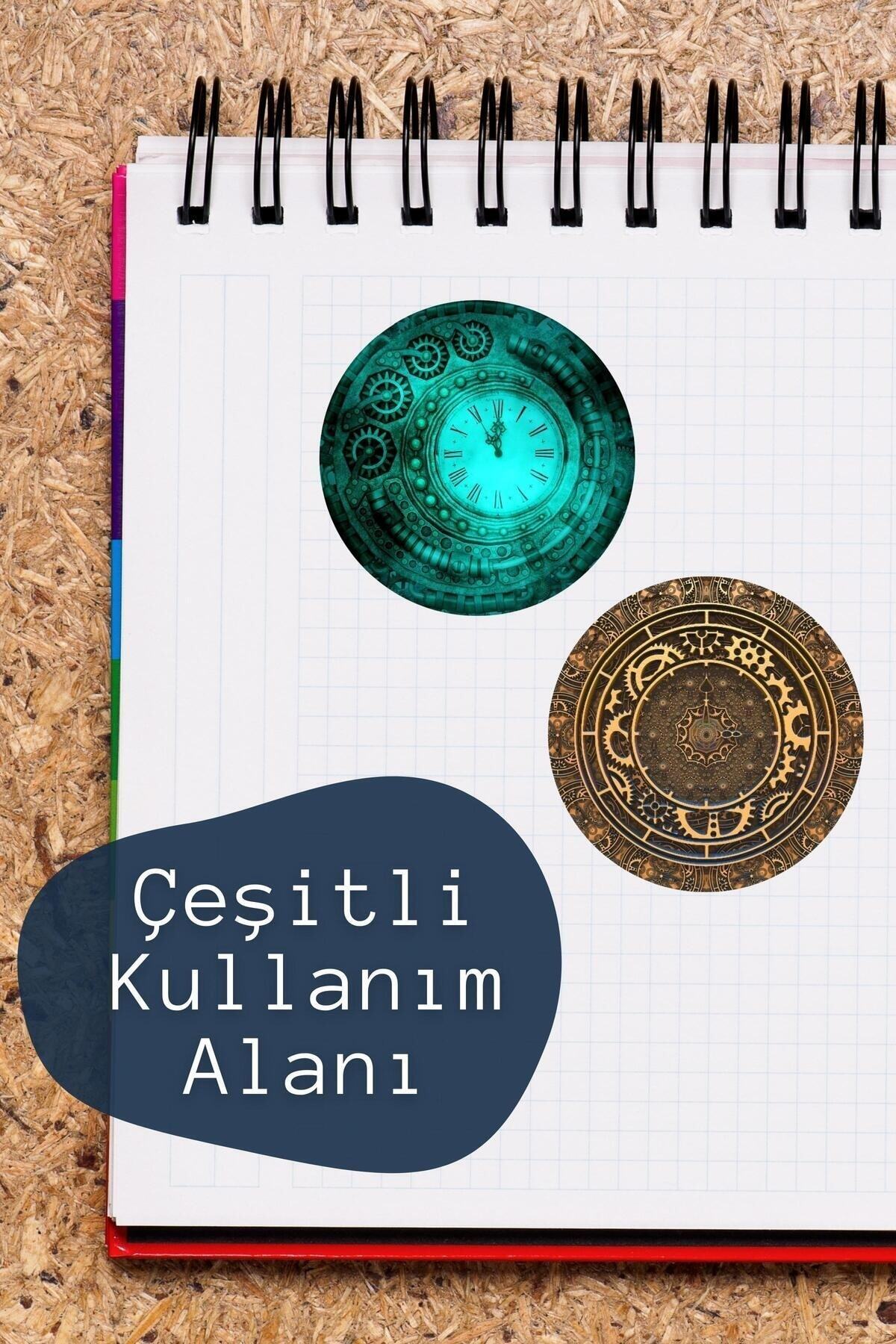 Vintage Temalı Sticker Seti - 6 Adet Etiket Seti- Telefon, Tablet, Defter Laptop Uyumlu Etiket