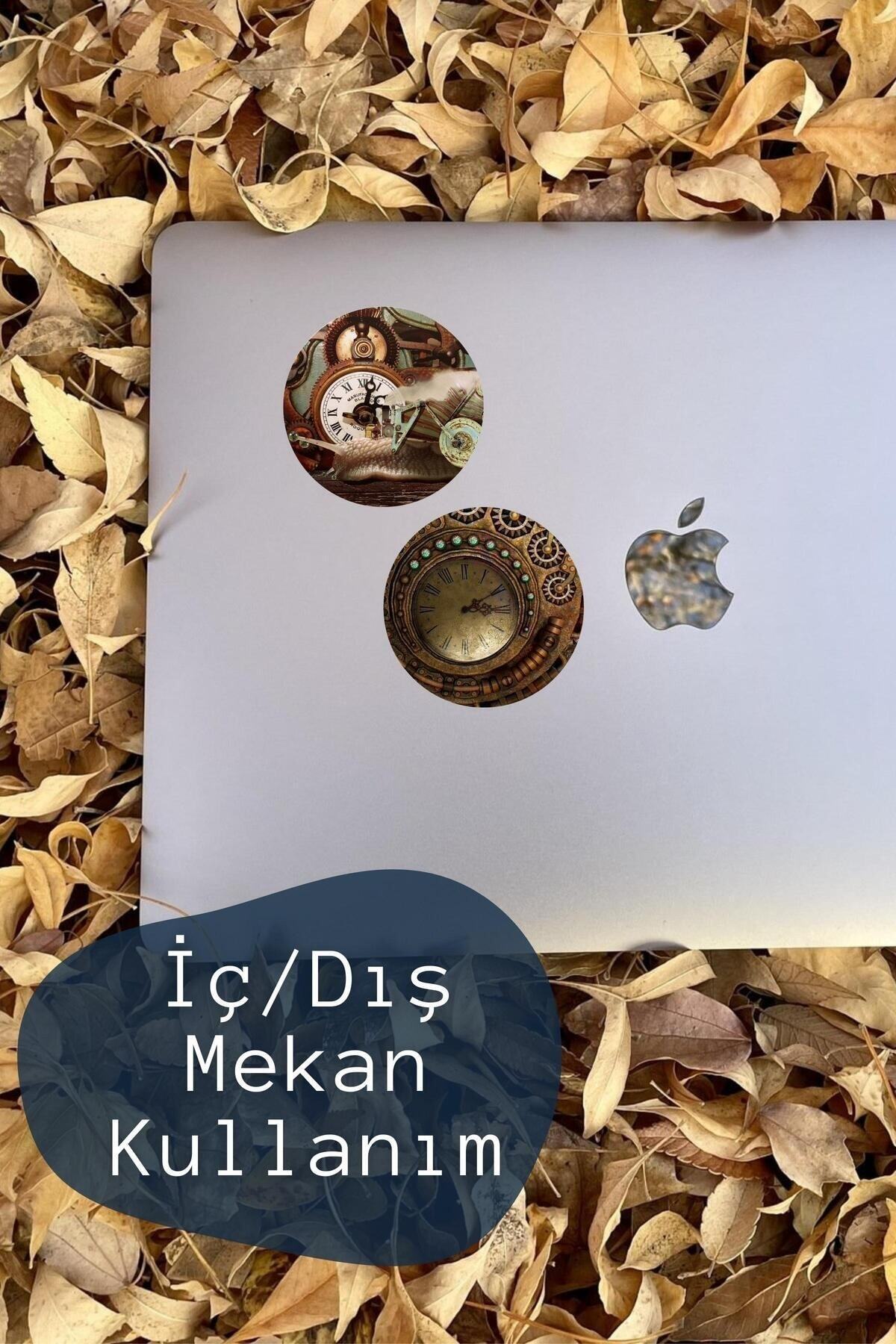 Vintage Temalı Sticker Seti - 6 Adet Etiket Seti- Telefon, Tablet, Defter Laptop Uyumlu Etiket