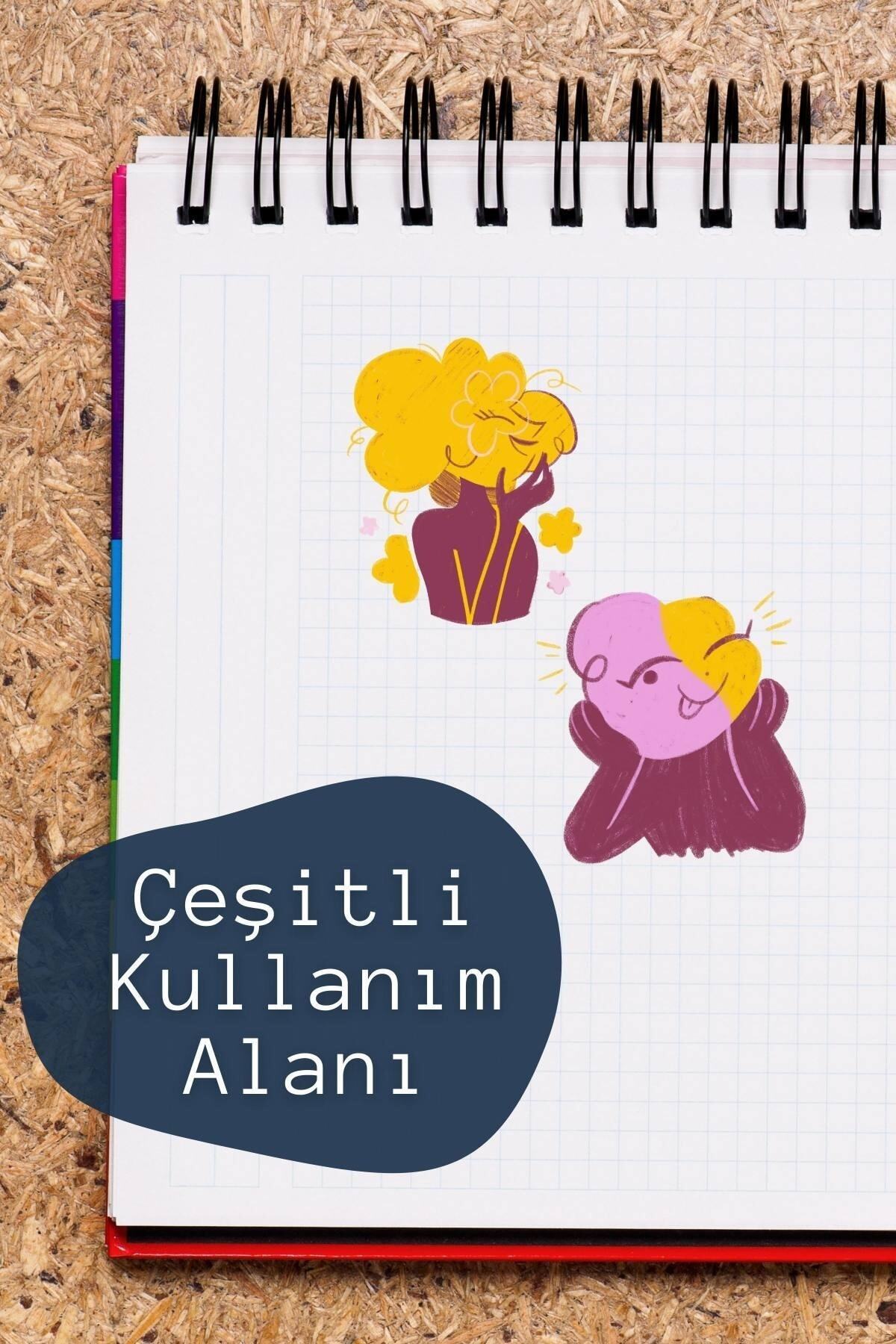 Vintage Temalı Sticker Seti - 6 Adet Etiket Seti- Telefon, Tablet, Defter Laptop Uyumlu Etiket