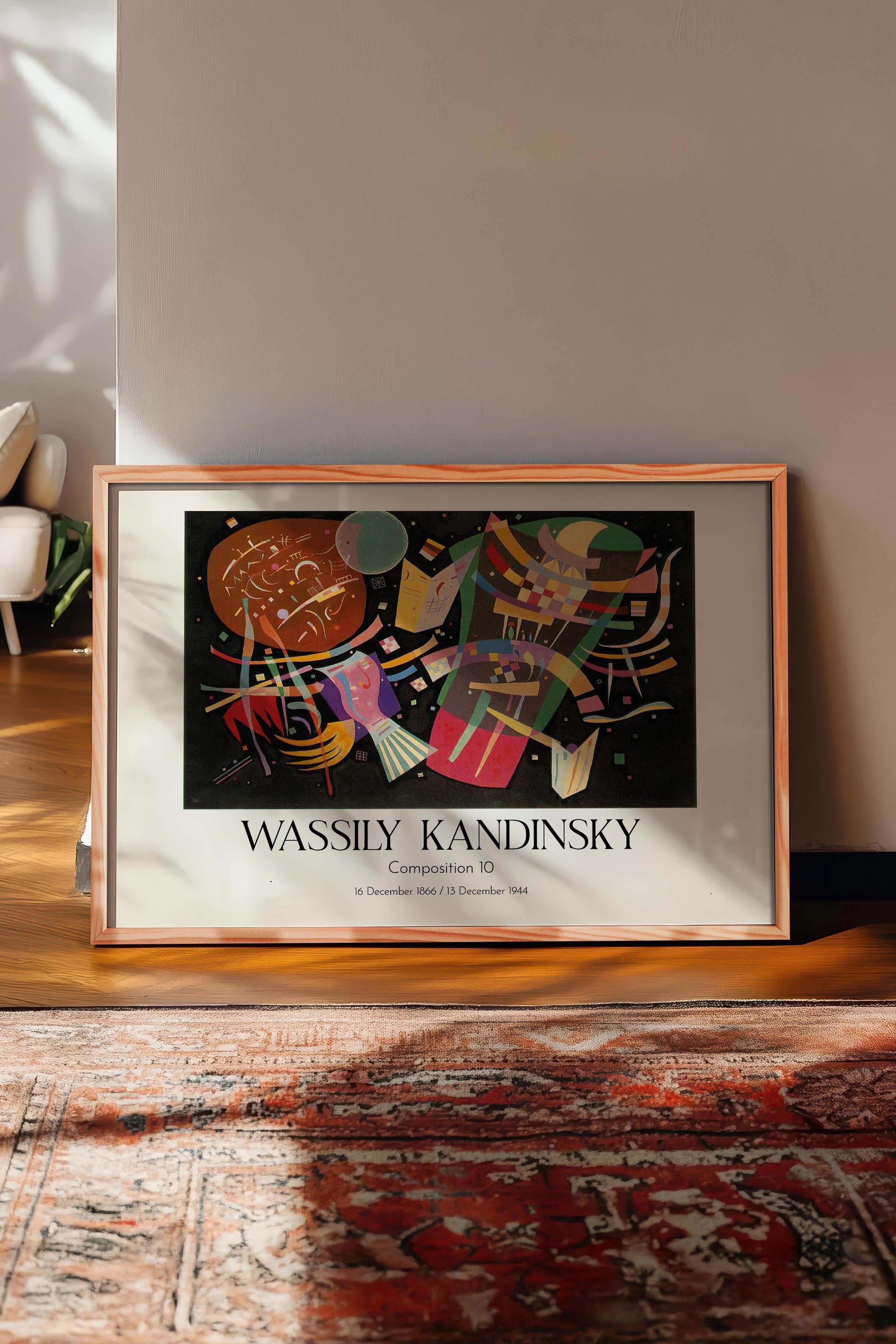 Wassily Kandinsky - Composition 10, Ahşap Çerçeveli Tablo, Sanat Serisi NO:112436