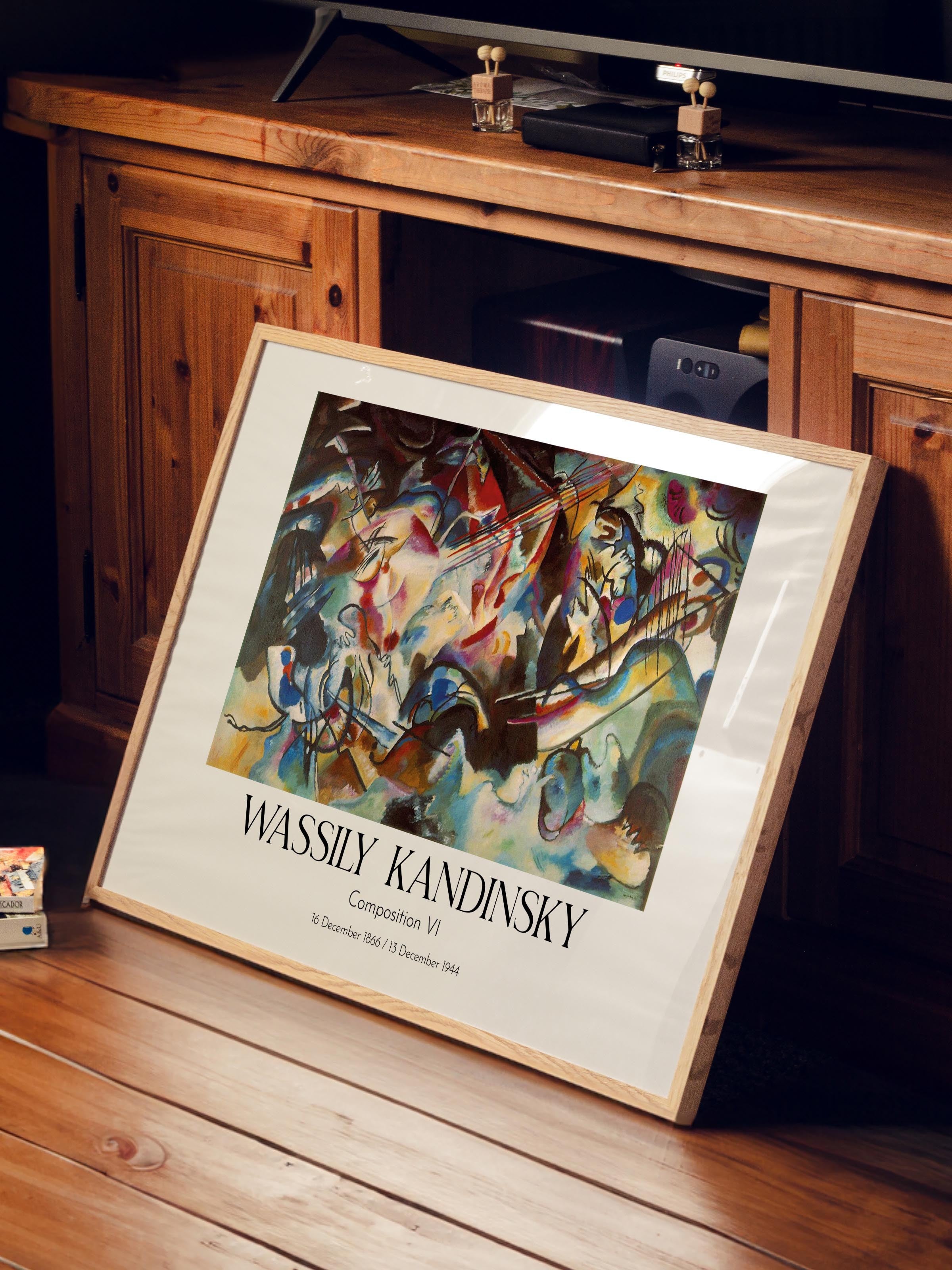 Wassily Kandinsky - Composition VI, Ahşap Çerçeveli Tablo, Sanat Serisi NO:112438