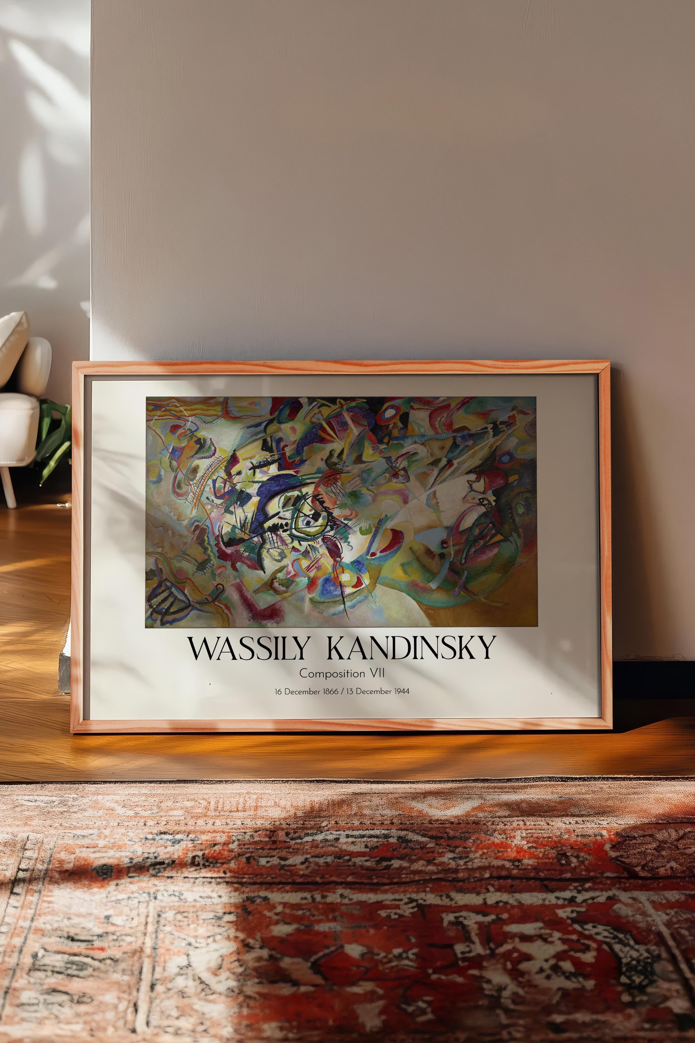 Wassily Kandinsky - Composition VII, Ahşap Çerçeveli Tablo, Sanat Serisi NO:112439