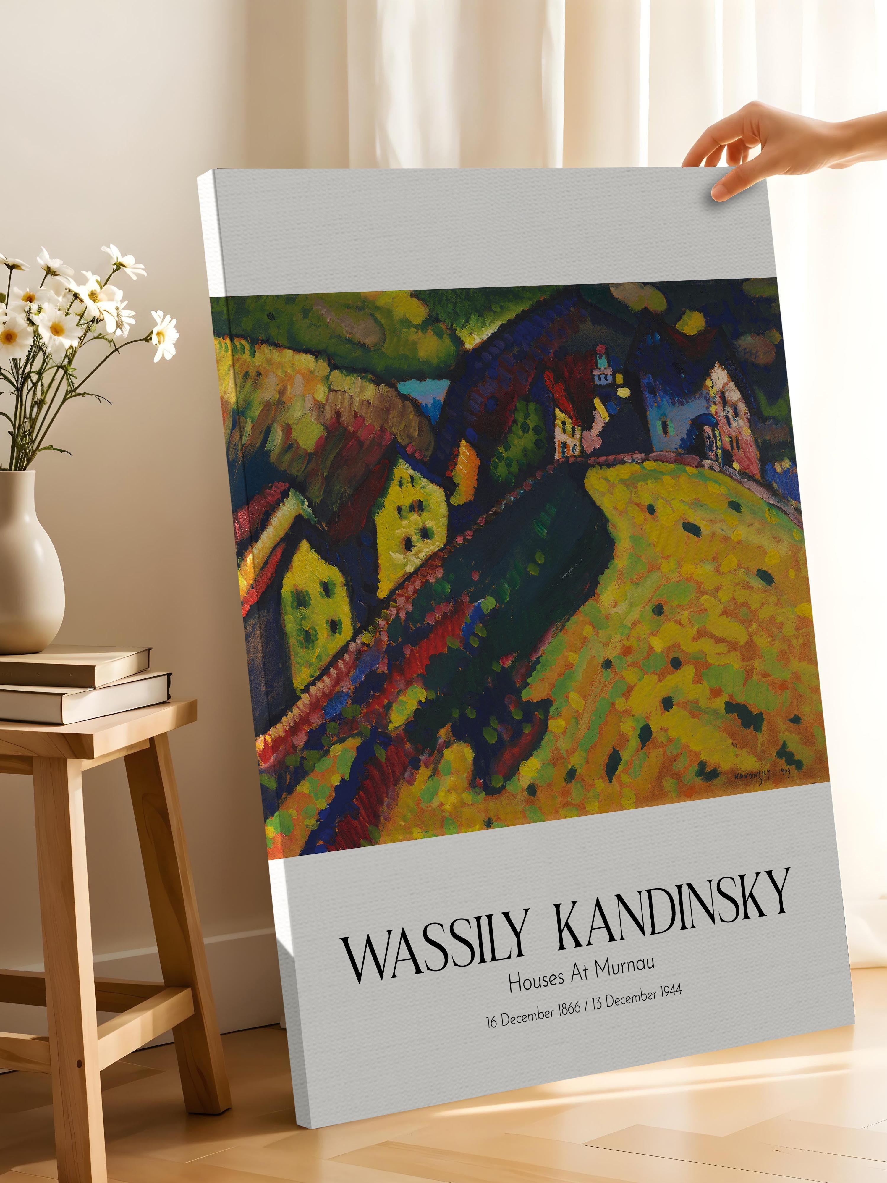 Wassily Kandinsky - Houses At Murnau, Kanvas Tablo, Sanat Serisi NO:112429