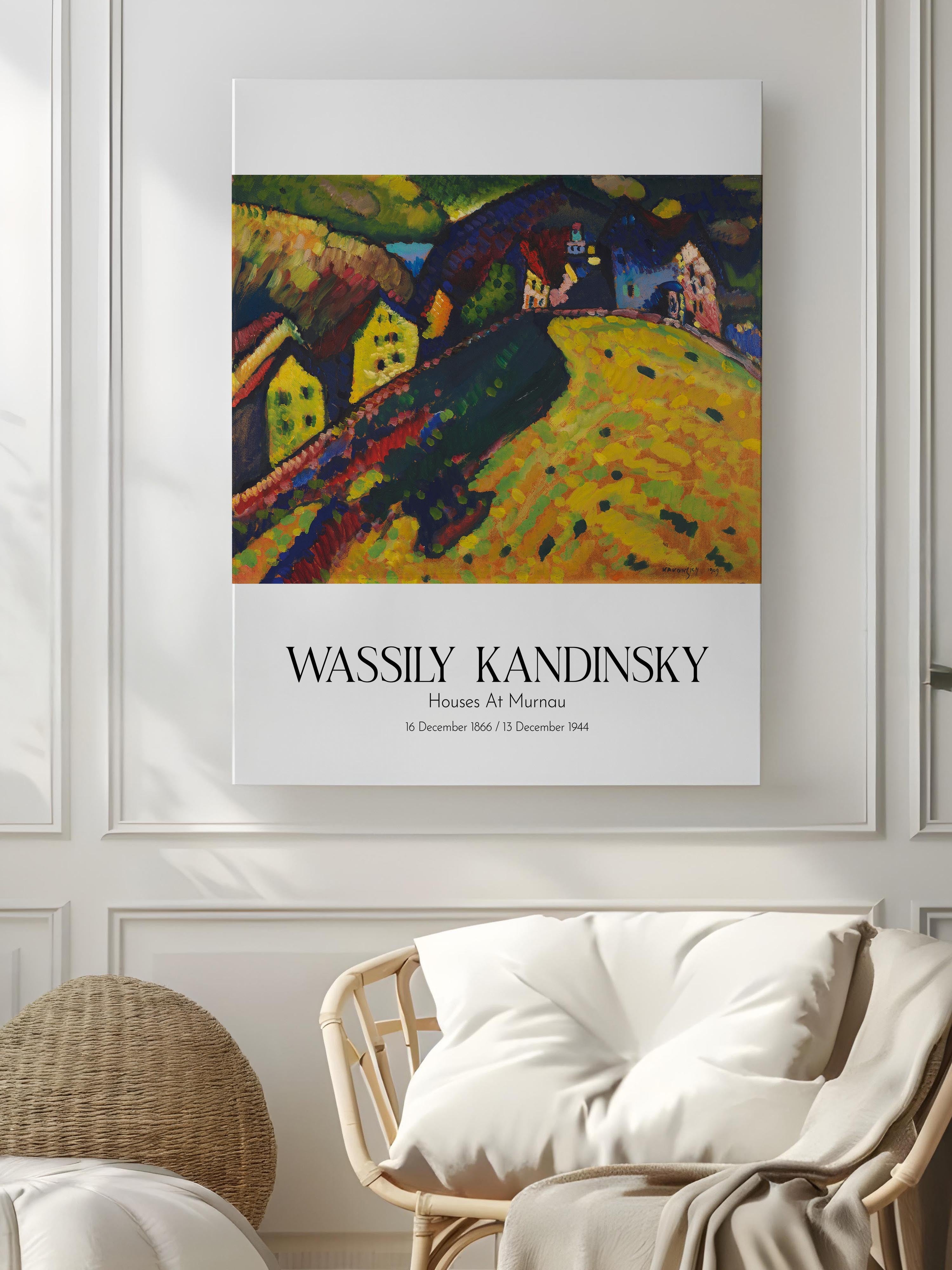 Wassily Kandinsky - Houses At Murnau, Kanvas Tablo, Sanat Serisi NO:112429