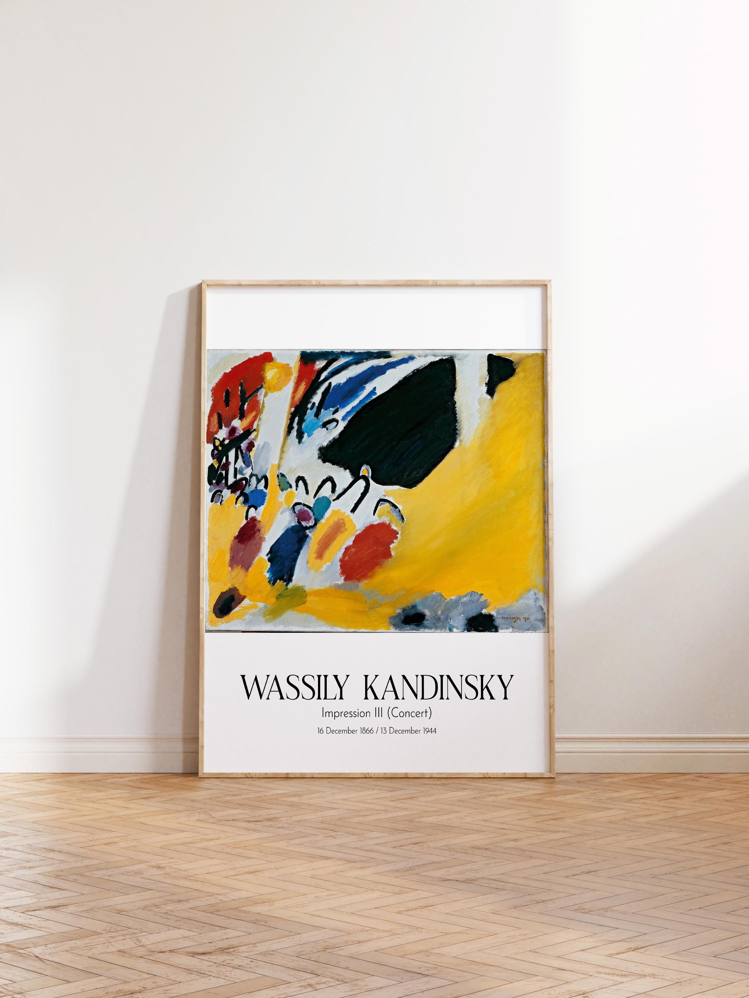 Wassily Kandinsky - Impression III (Concert), Ahşap Çerçeveli Tablo, Sanat Serisi NO:112430
