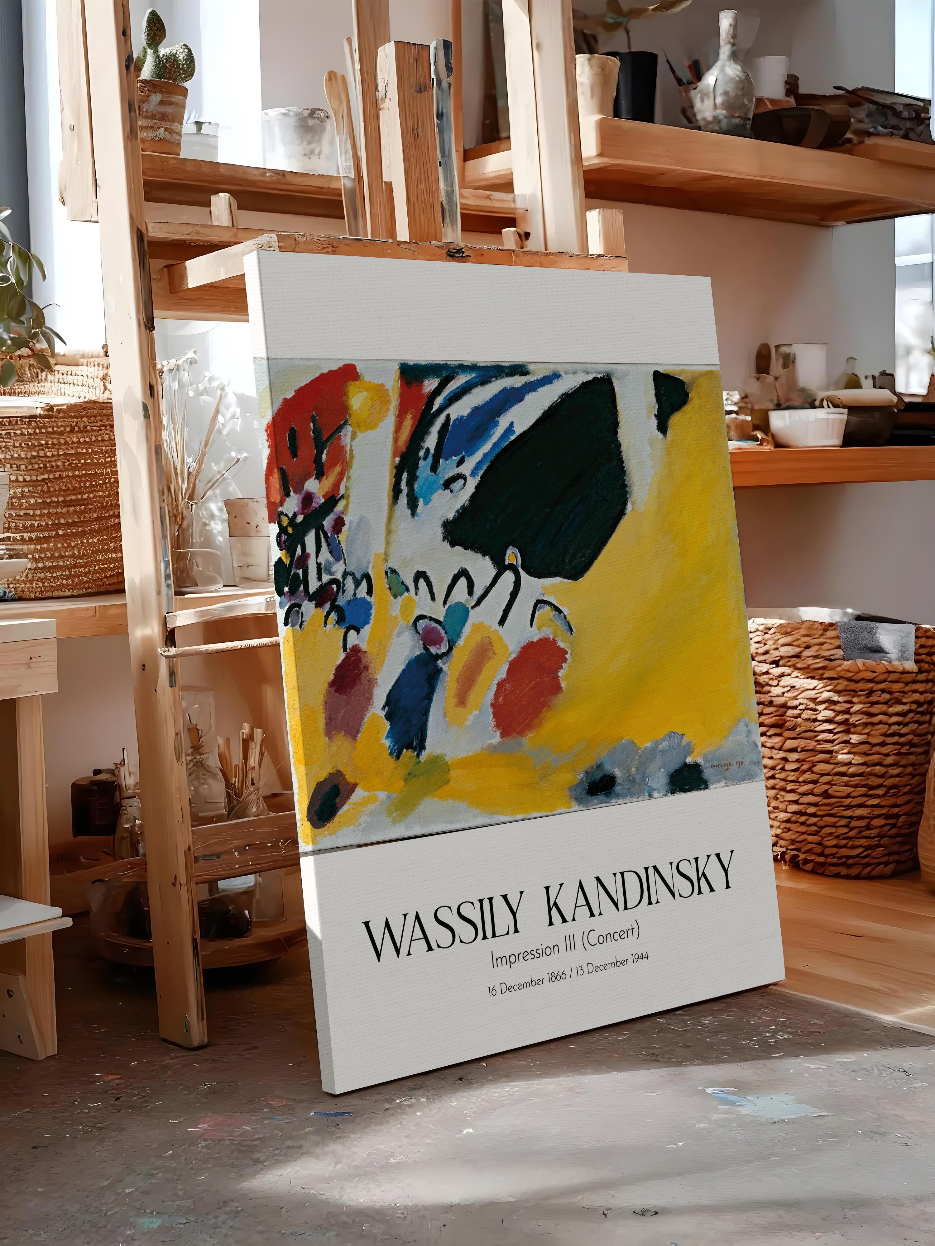 Wassily Kandinsky - Impression III (Concert), Kanvas Tablo, Sanat Serisi NO:112430