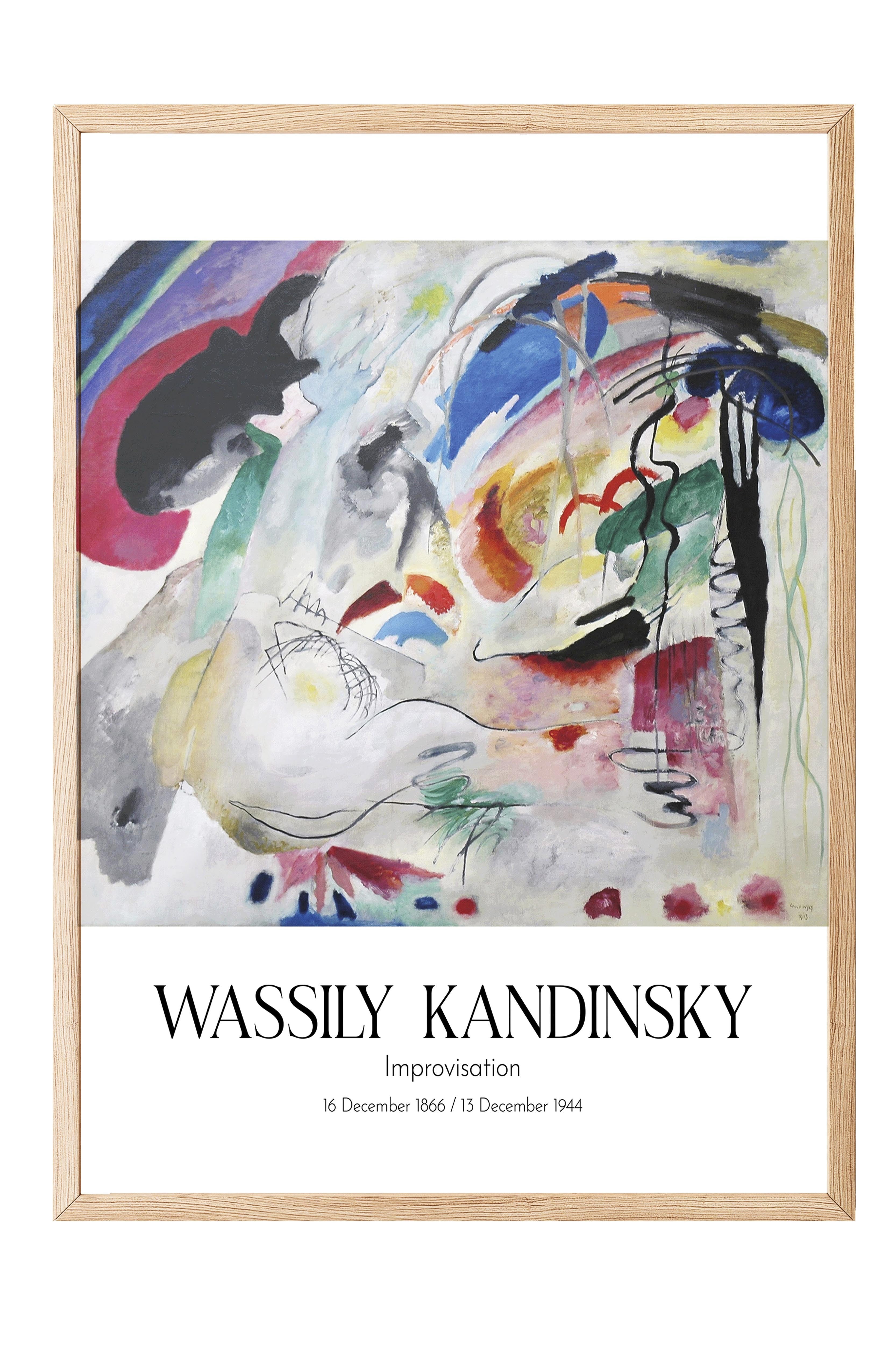 Wassily Kandinsky - Improvisation, Ahşap Çerçeveli Tablo, Sanat Serisi NO:112431