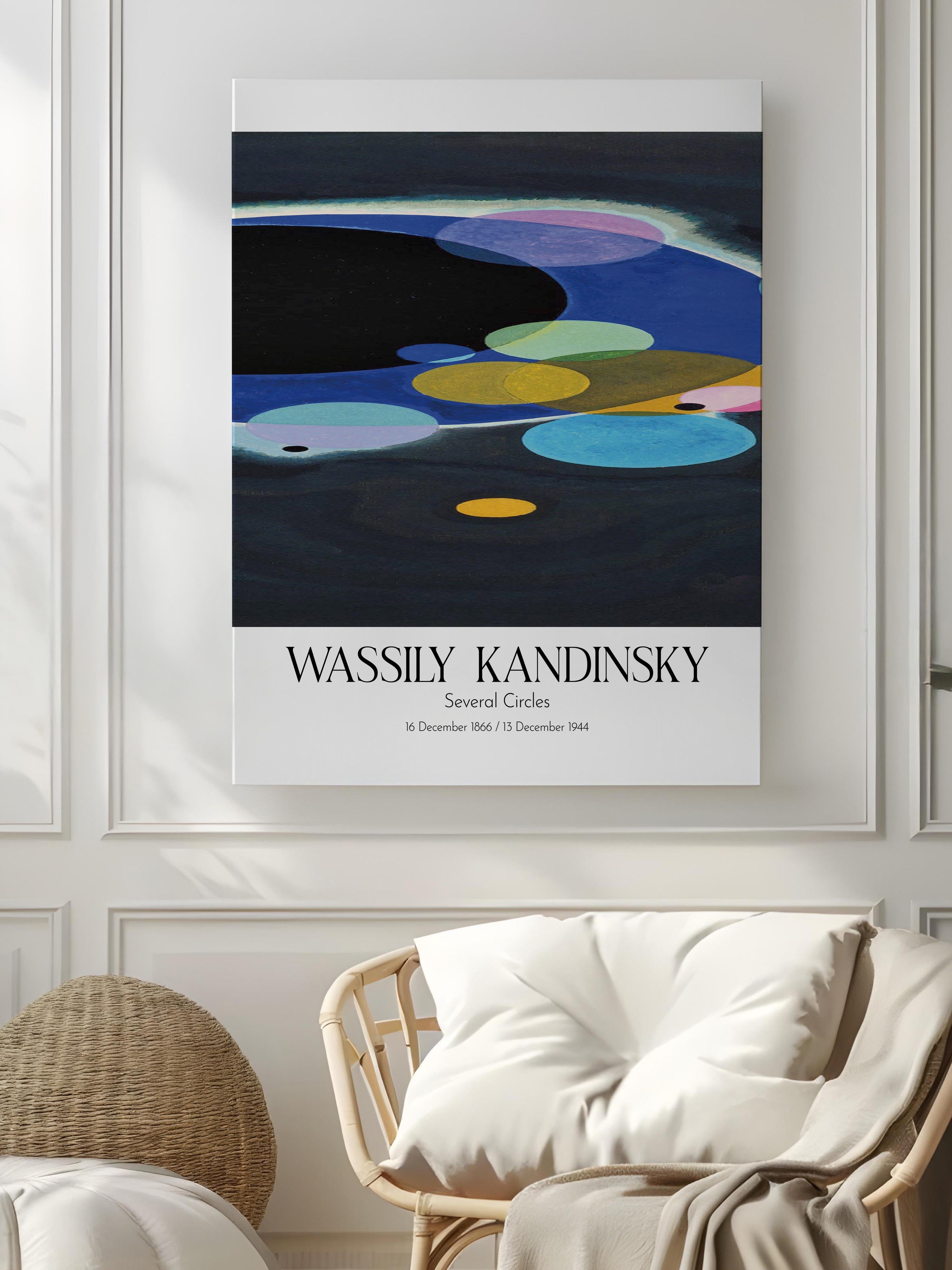 Wassily Kandinsky - Several Circles, Kanvas Tablo, Sanat Serisi NO:112433