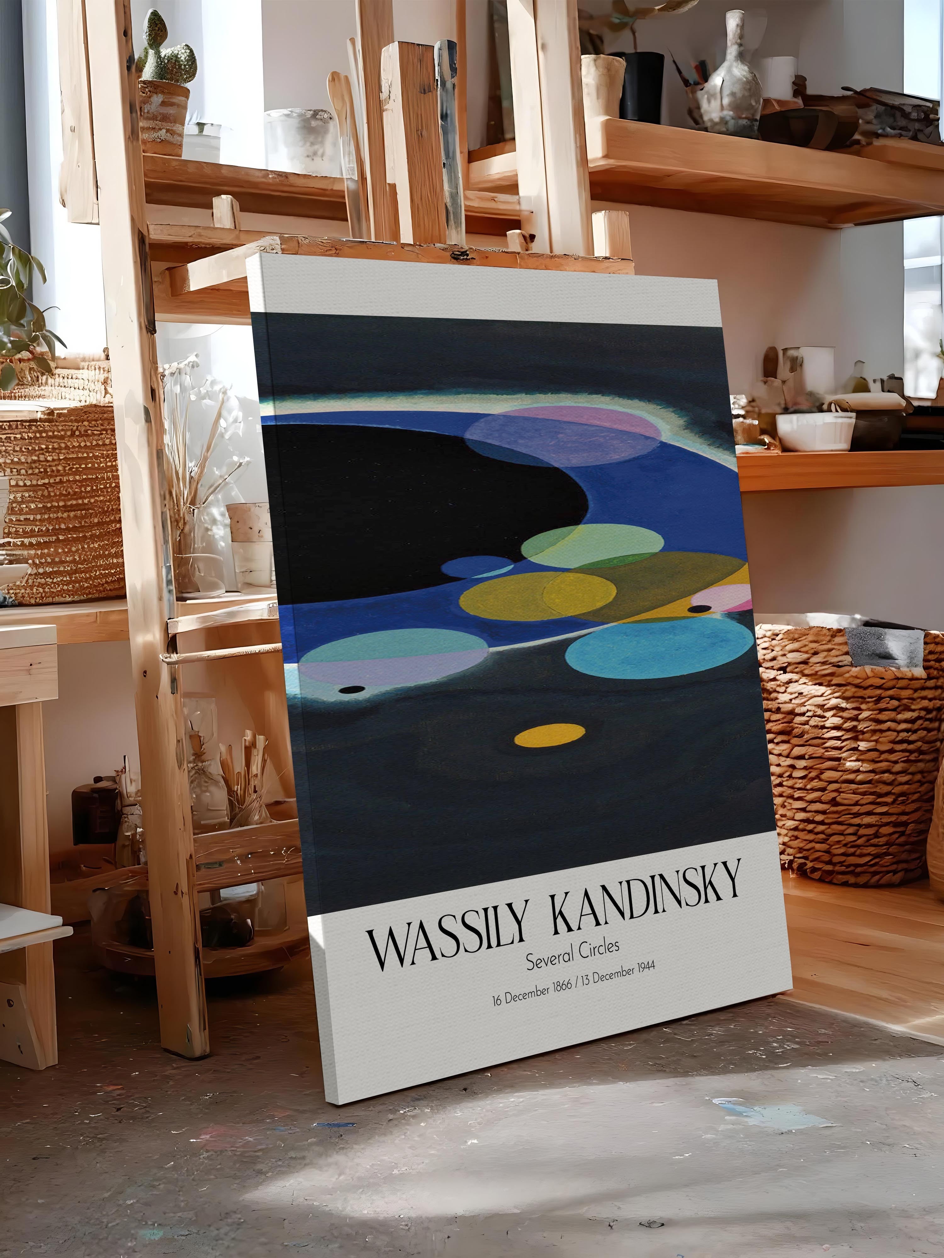 Wassily Kandinsky - Several Circles, Kanvas Tablo, Sanat Serisi NO:112433