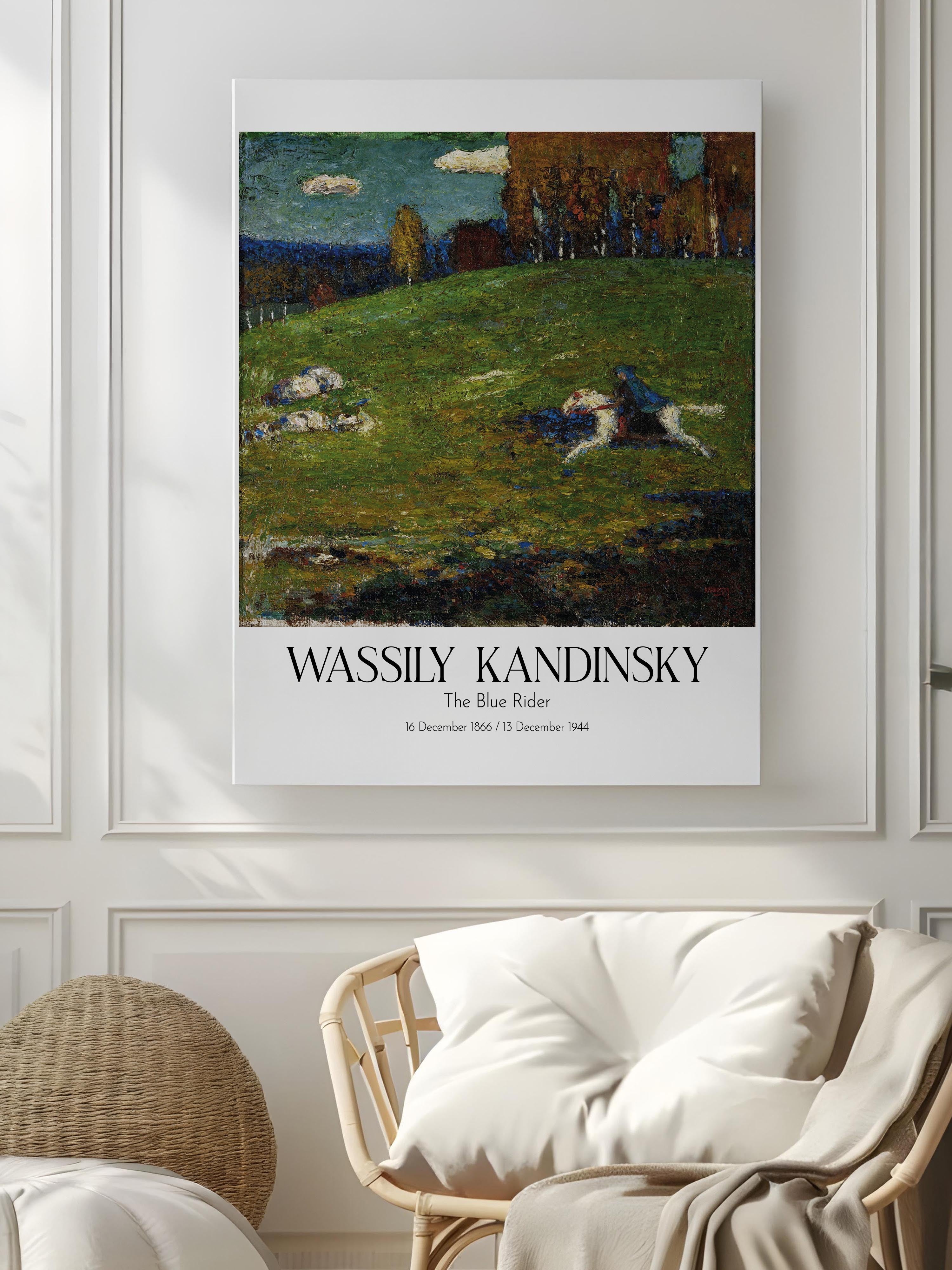Wassily Kandinsky - The Blue Rider, Kanvas Tablo, Sanat Serisi NO:112434