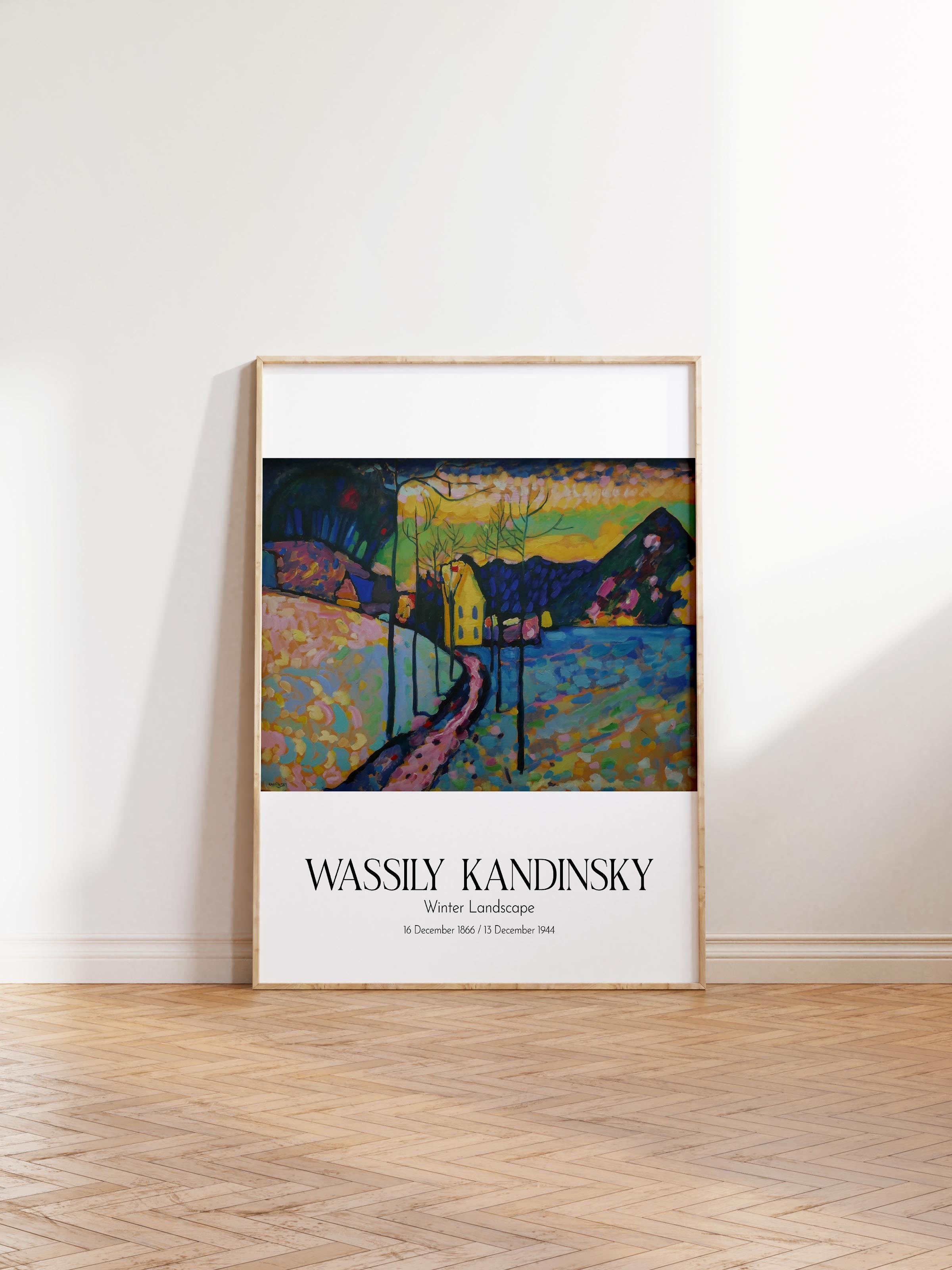 Wassily Kandinsky - Winter Landscape, Ahşap Çerçeveli Tablo, Sanat Serisi NO:112435