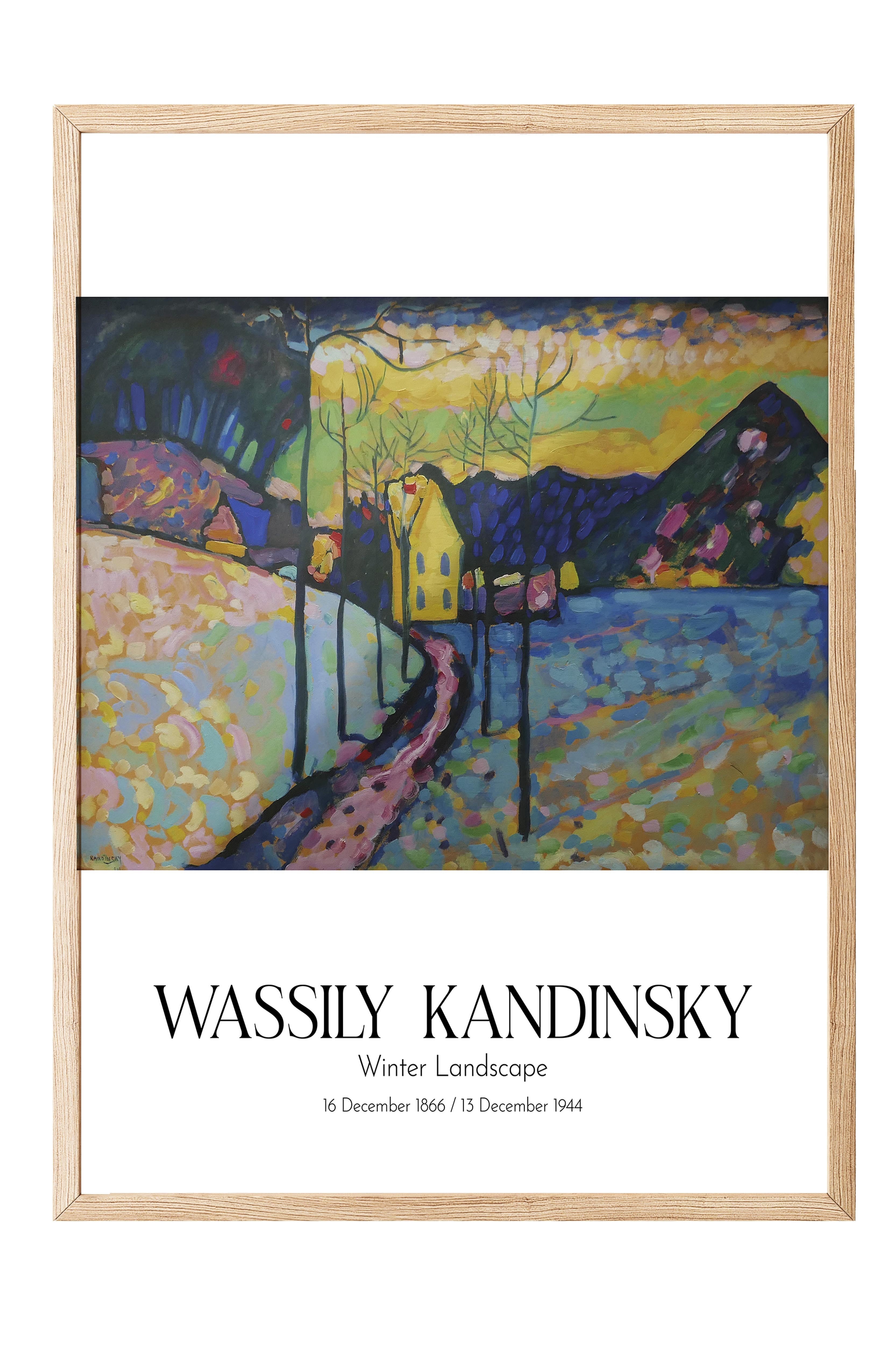 Wassily Kandinsky - Winter Landscape, Ahşap Çerçeveli Tablo, Sanat Serisi NO:112435