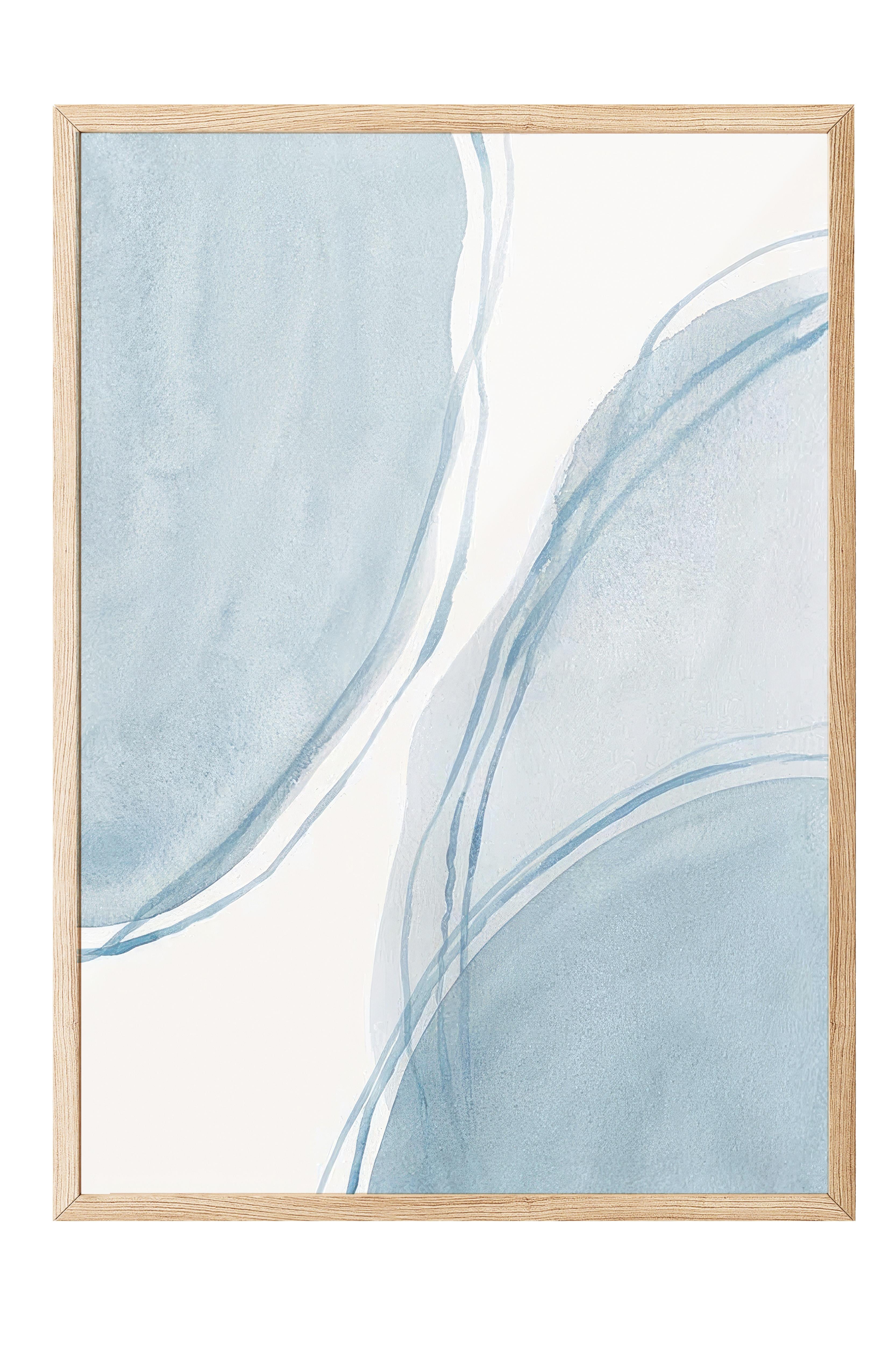 Watercolor Shapes Çerçeveli Tablo, Ahşap Çerçeve ve Poster, Duvar Tablosu Comfort Serisi NO:108539