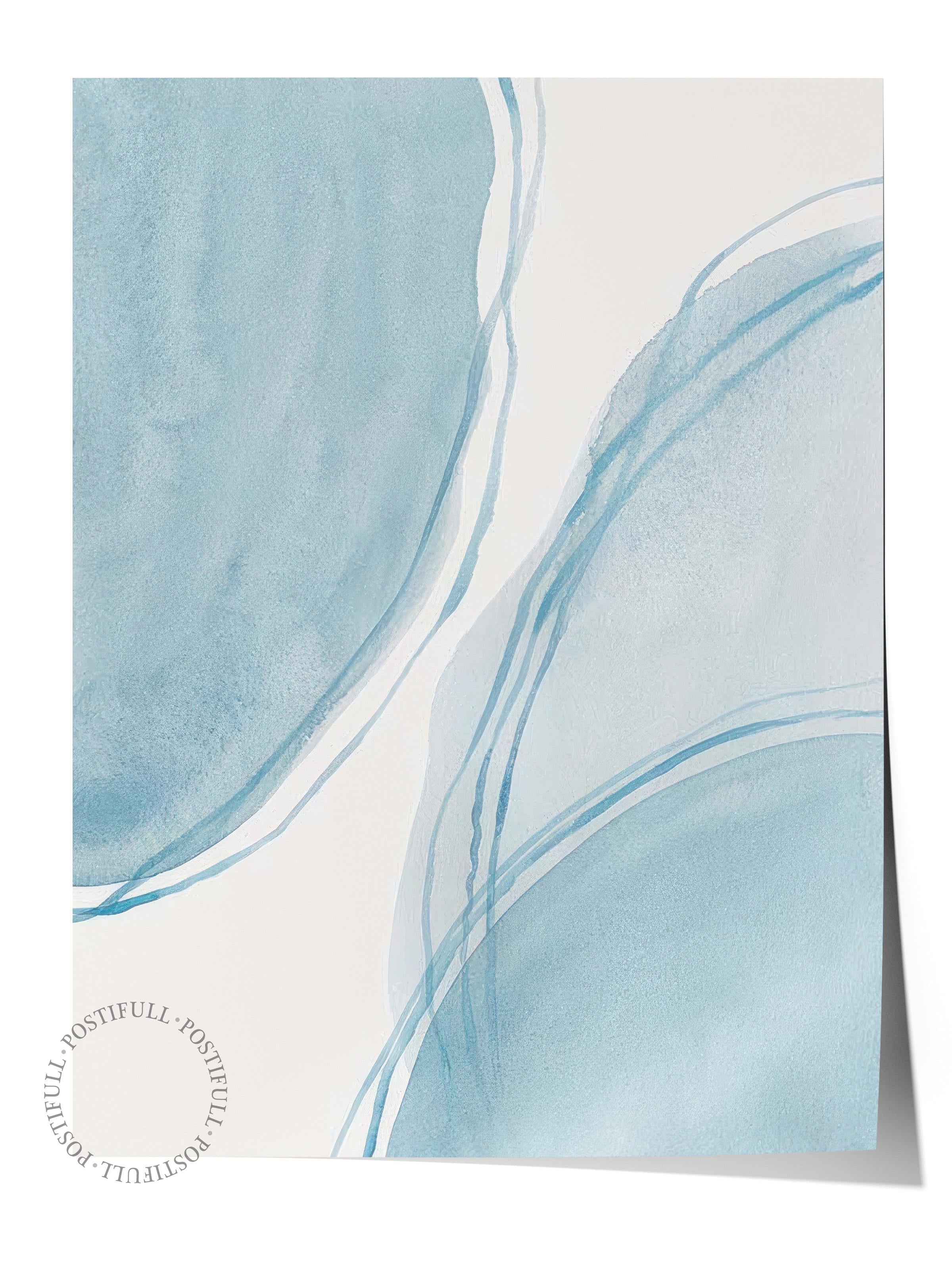Watercolor Shapes Poster, Çerçevesiz Duvar Posteri, Dikey Duvar Tablosu Comfort Serisi NO:108539
