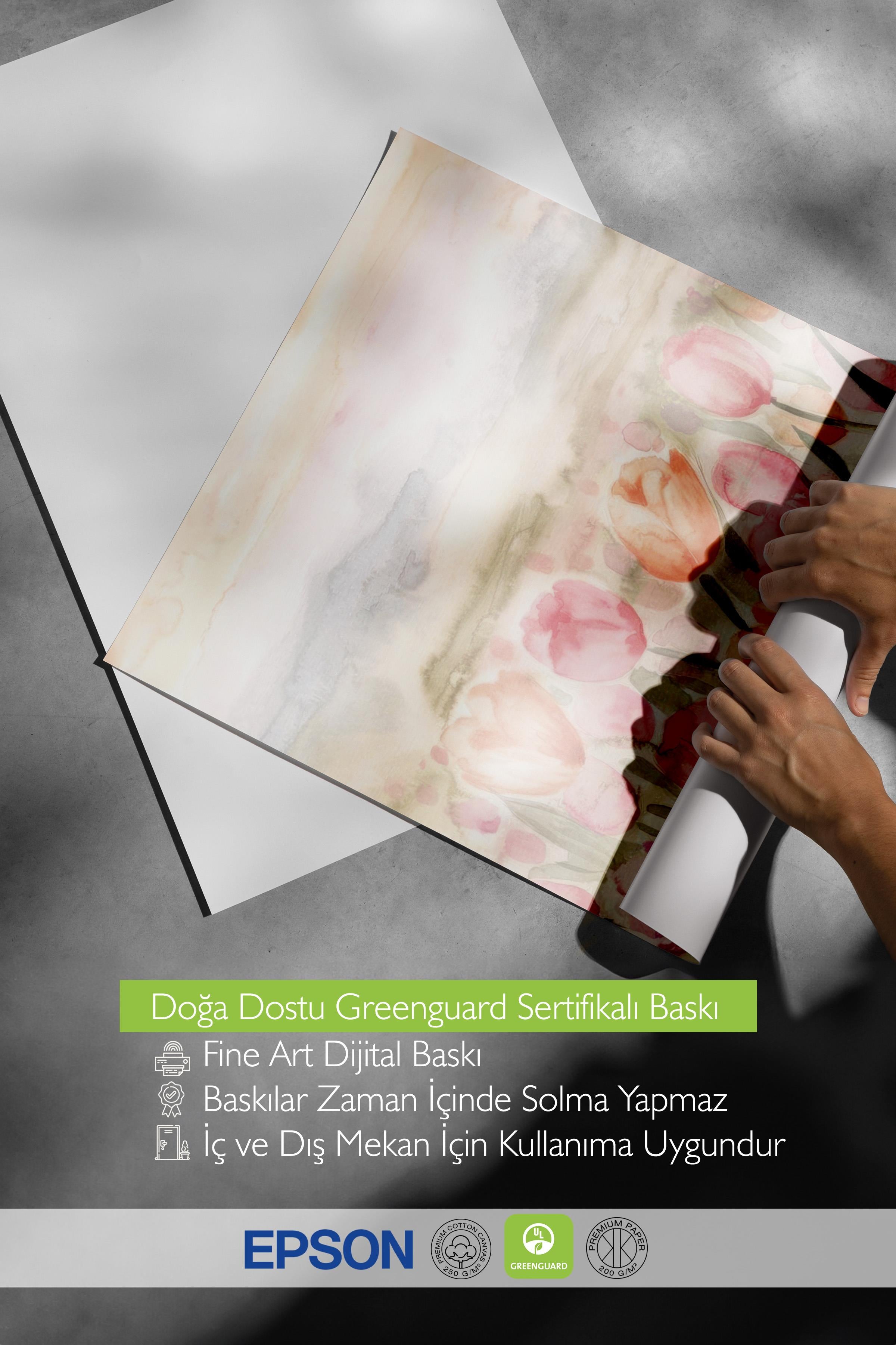Watercolor Tulips Poster, Çerçevesiz Duvar Posteri, Dikey Duvar Tablosu Comfort Serisi NO:108543