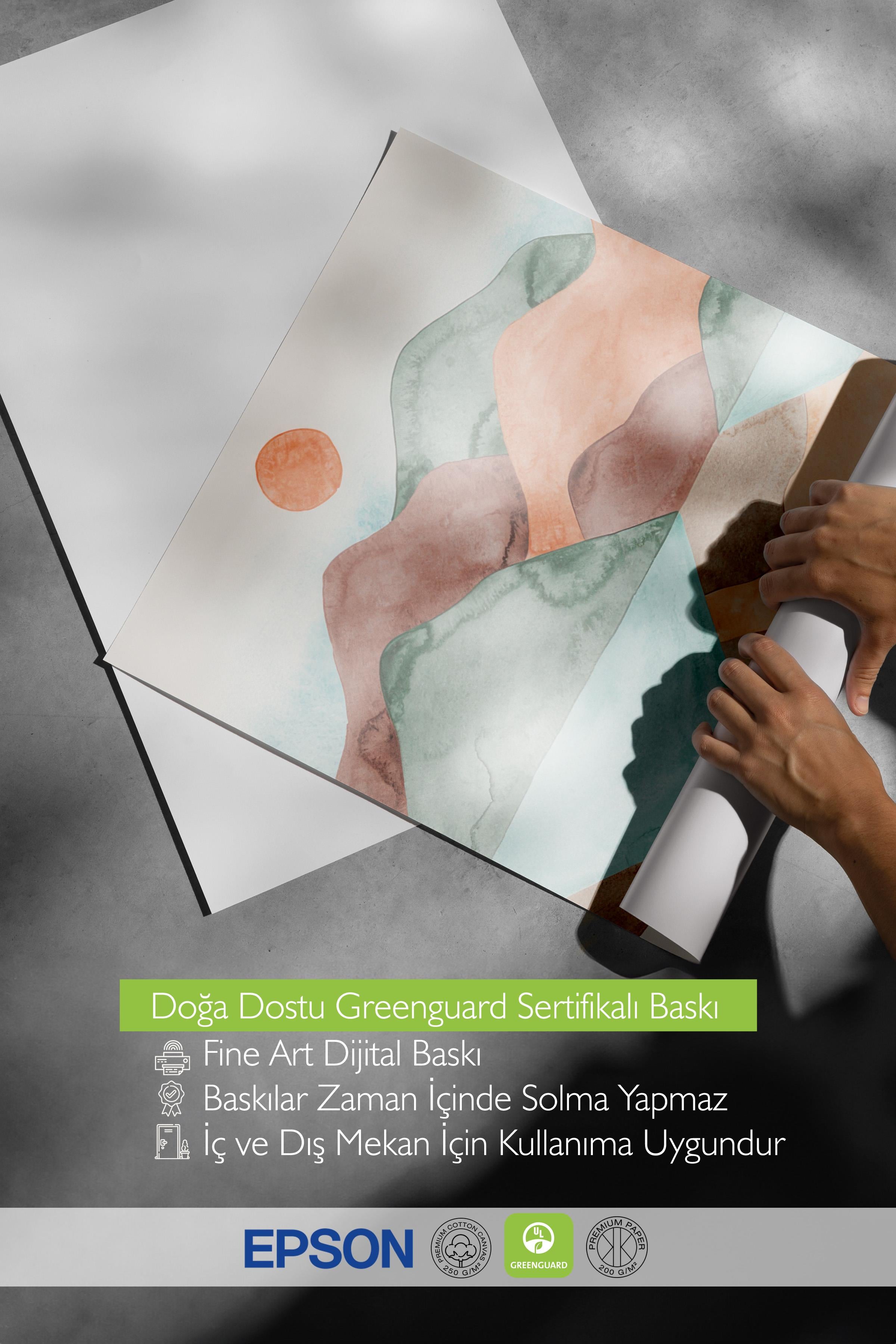 Watercolour Reflection Poster, Dikey Duvar Tablosu Comfort Serisi NO:108521