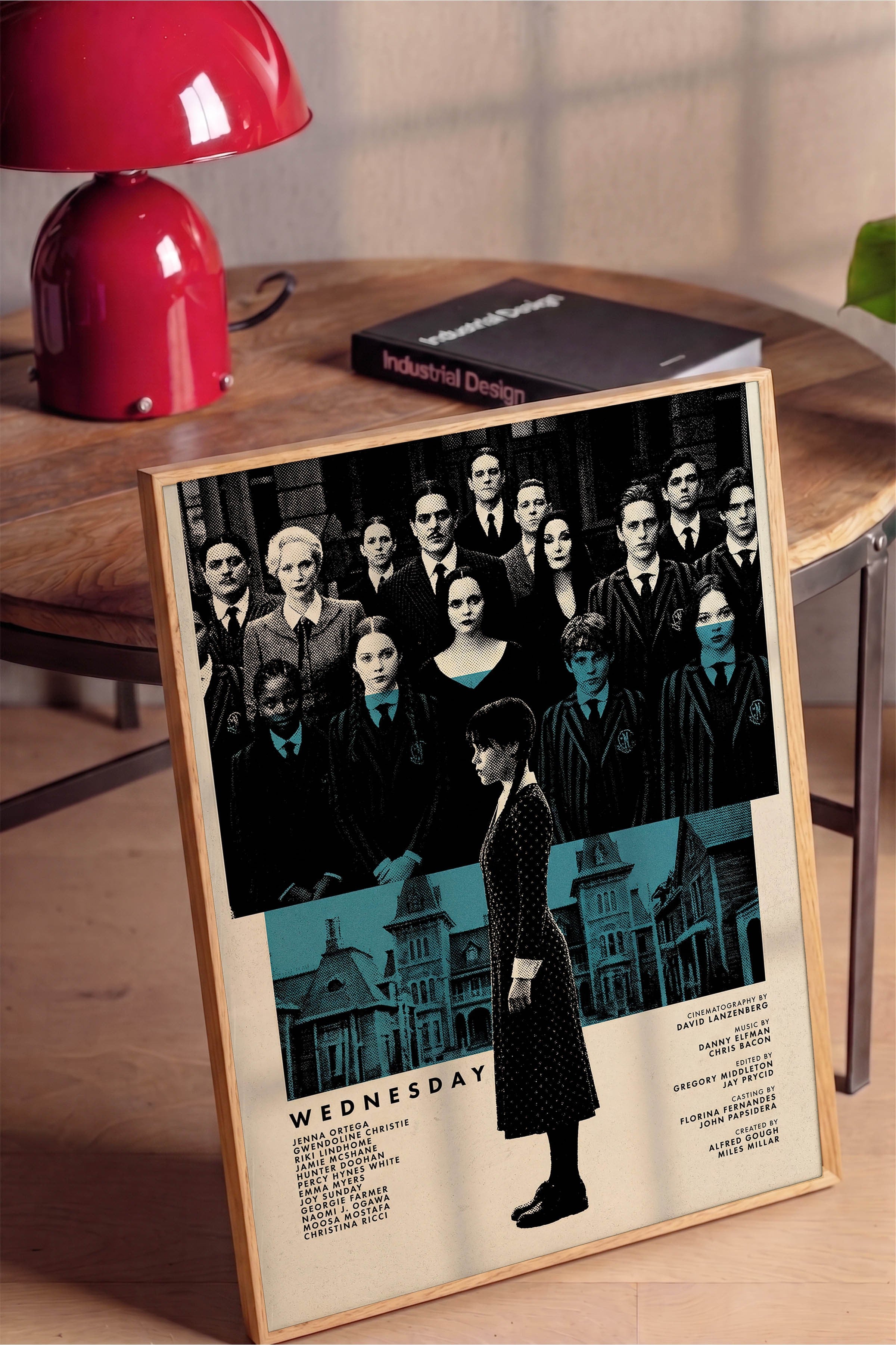Wednesday Ahşap Çerçeveli Poster, Sinema ve Dizi Tablo, Film Dizi Afişleri NO:112782
