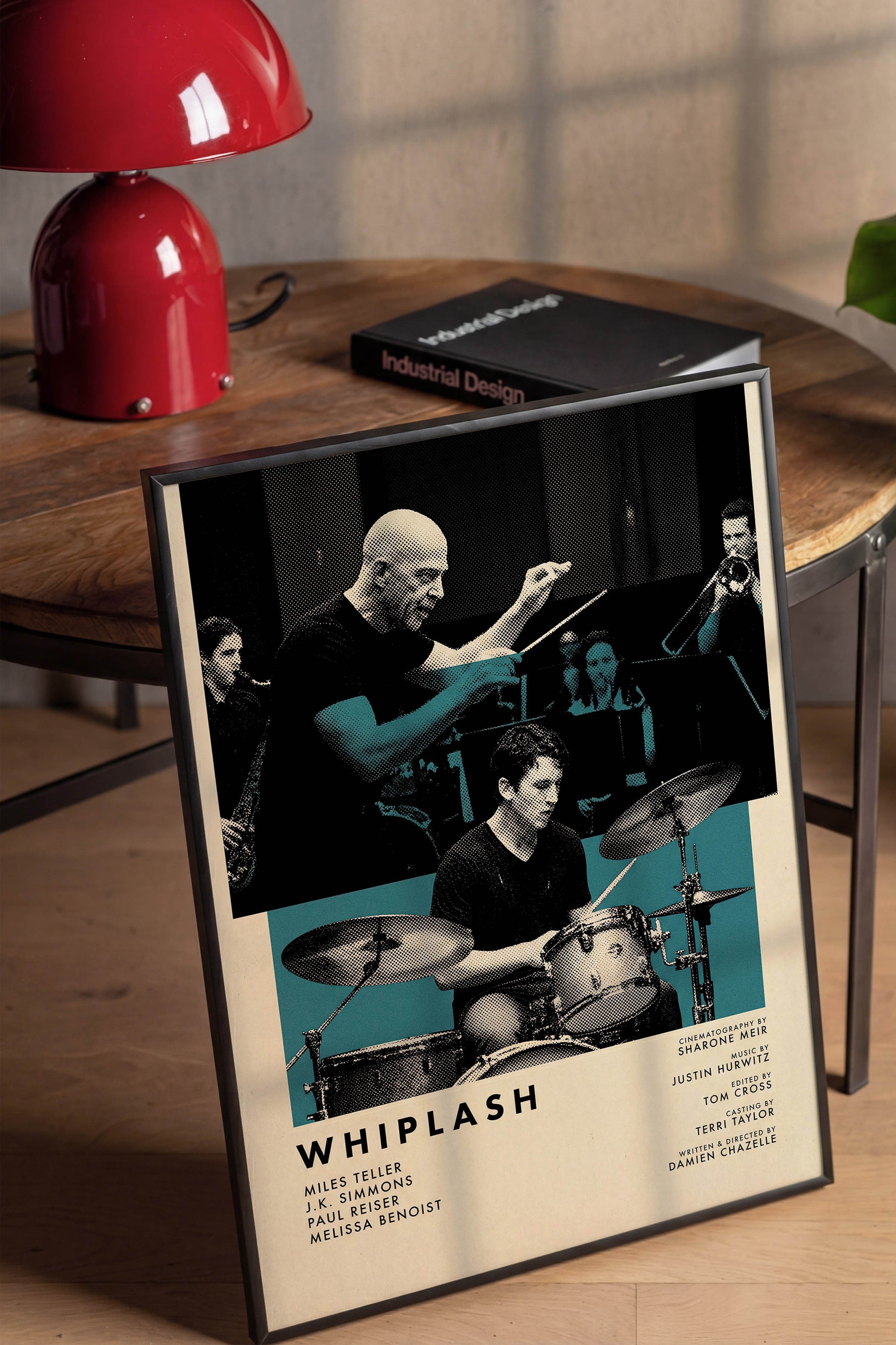 Whiplash Siyah Çerçeveli Poster, Sinema ve Dizi Tablo, Film Dizi Afişleri NO:112830