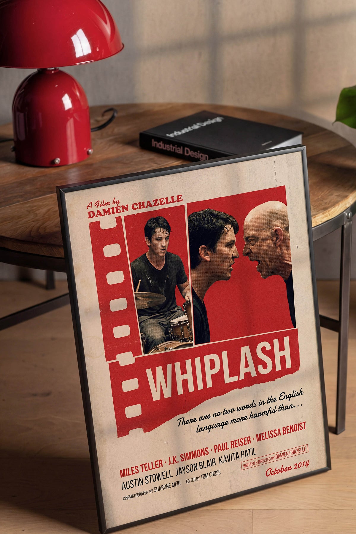 Whiplash Siyah Çerçeveli Poster, Sinema ve Dizi Tablo, Film Dizi Afişleri NO:112904