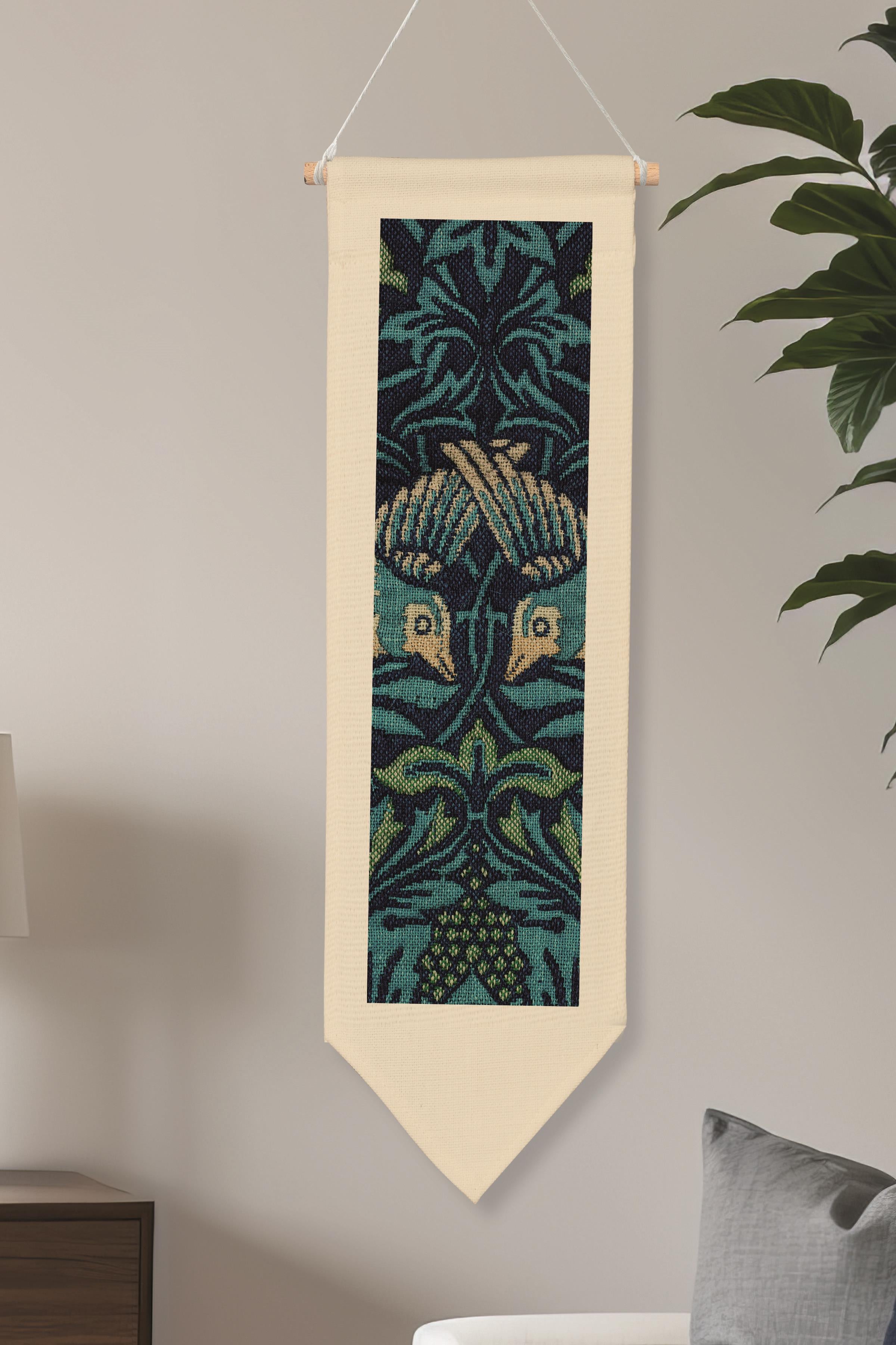 William Morisse Duvar Halısı, Sanat Serisi Dekor, 100cm Kanvas Flama Askılı Duvar Örtüsü NO:672