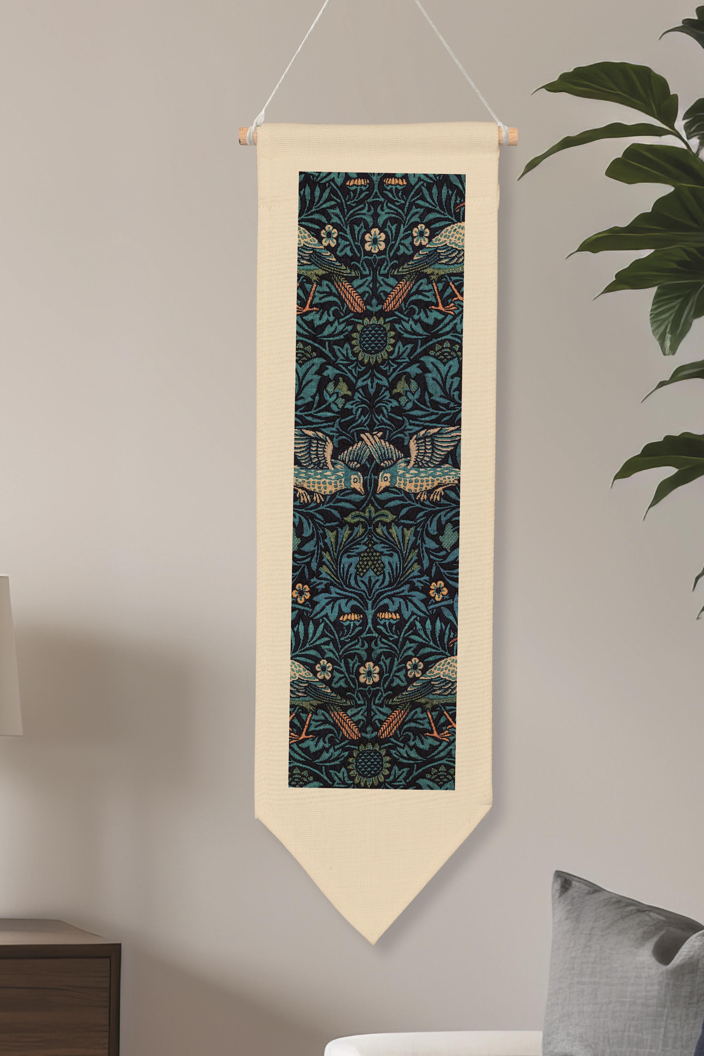 William Morisse Duvar Halısı, Sanat Serisi Dekor, 100cm Kanvas Flama Askılı Duvar Örtüsü NO:678