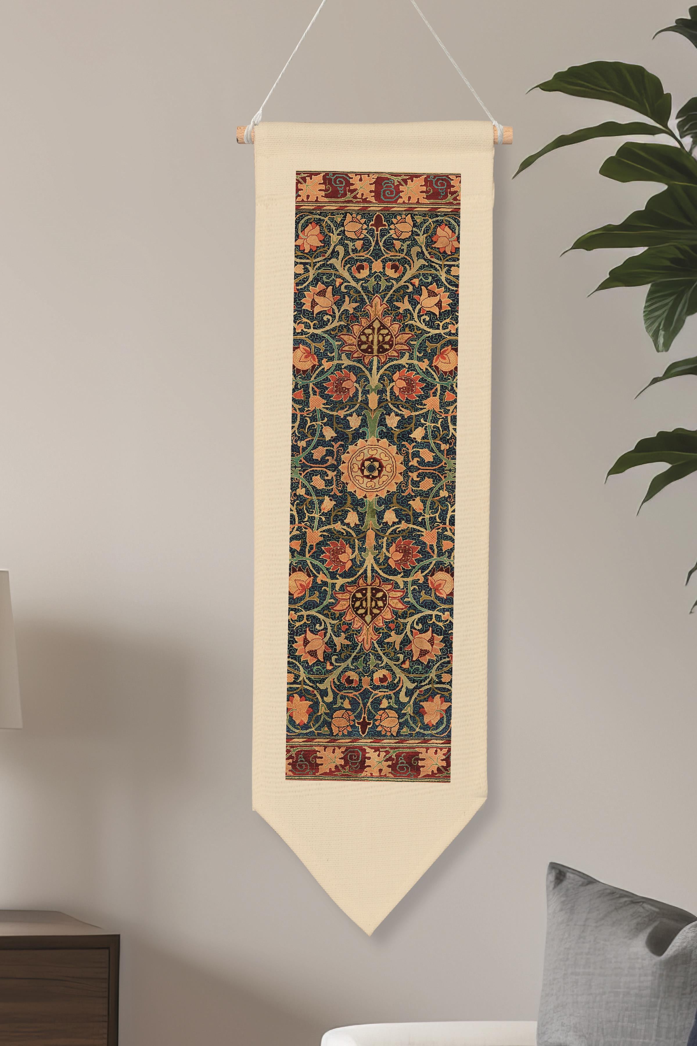 William Morisse Duvar Halısı, Sanat Serisi Dekor, 100cm Kanvas Flama Askılı Duvar Örtüsü NO:685