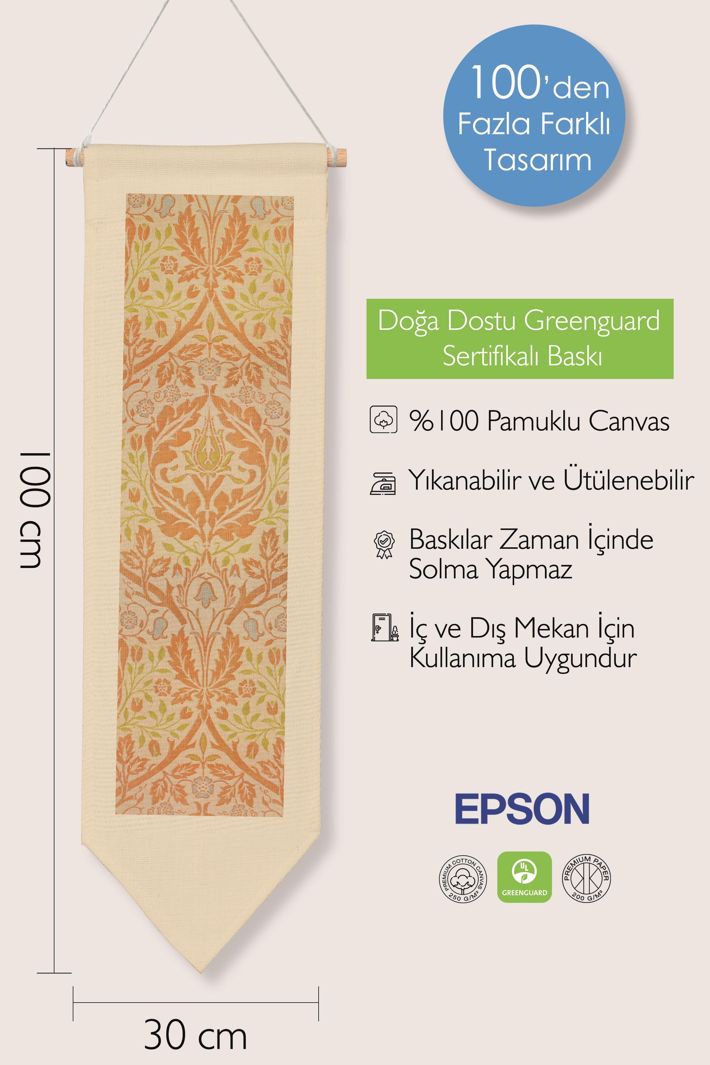 William Morisse Duvar Halısı, Sanat Serisi Dekor, 100cm Kanvas Flama Askılı Duvar Örtüsü NO:687