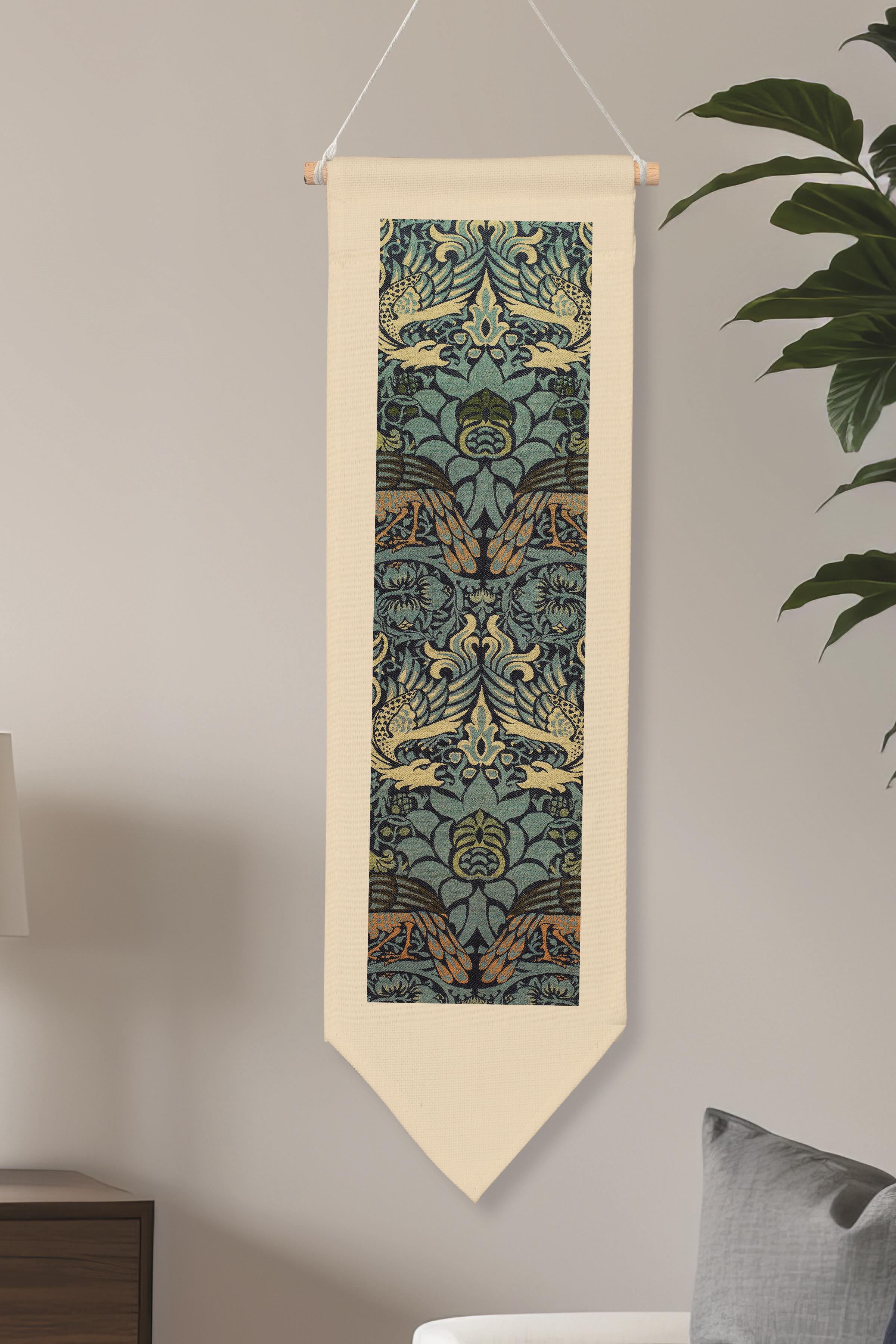 William Morisse Duvar Halısı, Sanat Serisi Dekor, 100cm Kanvas Flama Askılı Duvar Örtüsü NO:689
