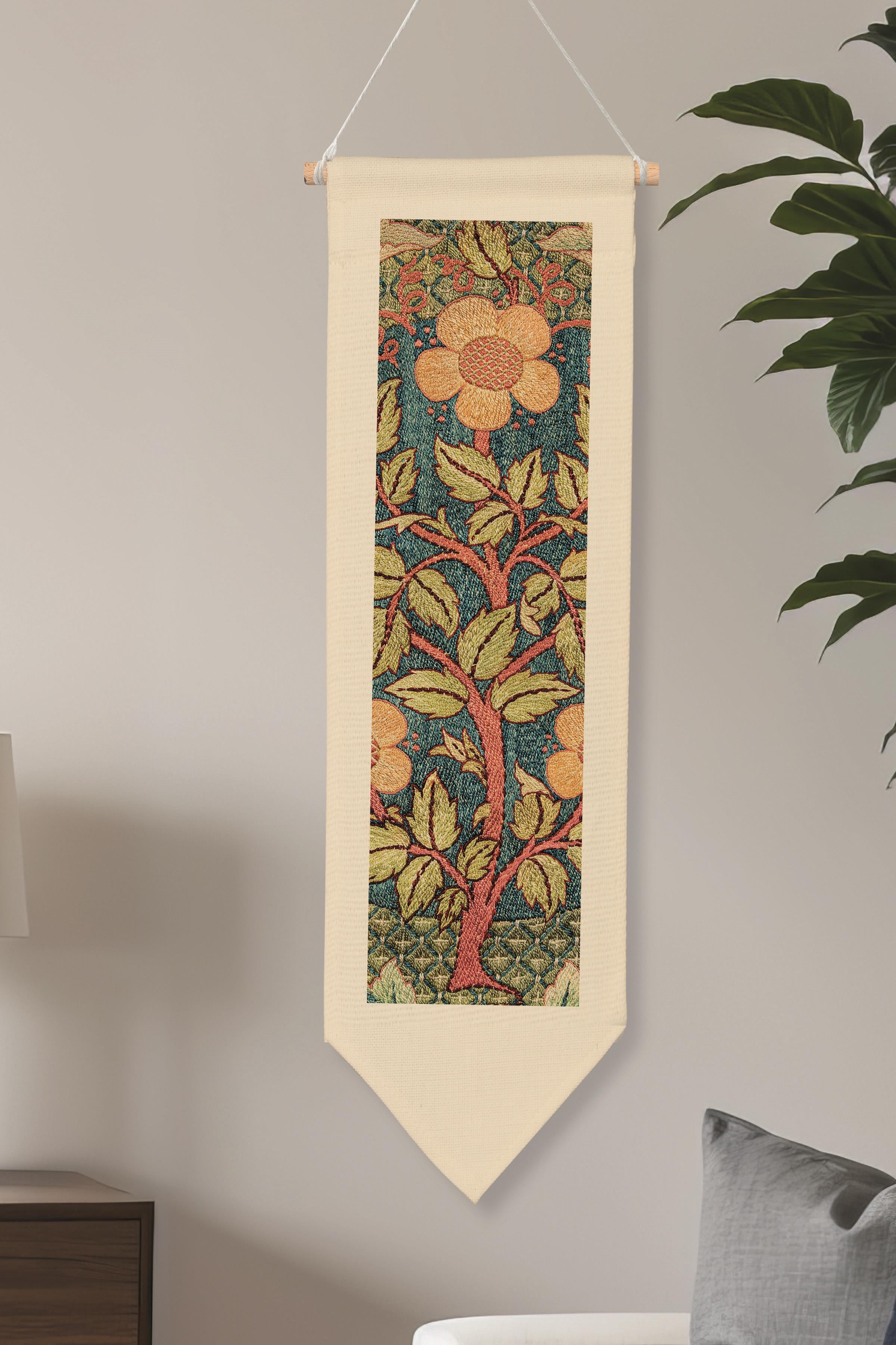 William Morisse Duvar Halısı, Sanat Serisi Dekor, 100cm Kanvas Flama Askılı Duvar Örtüsü NO:696