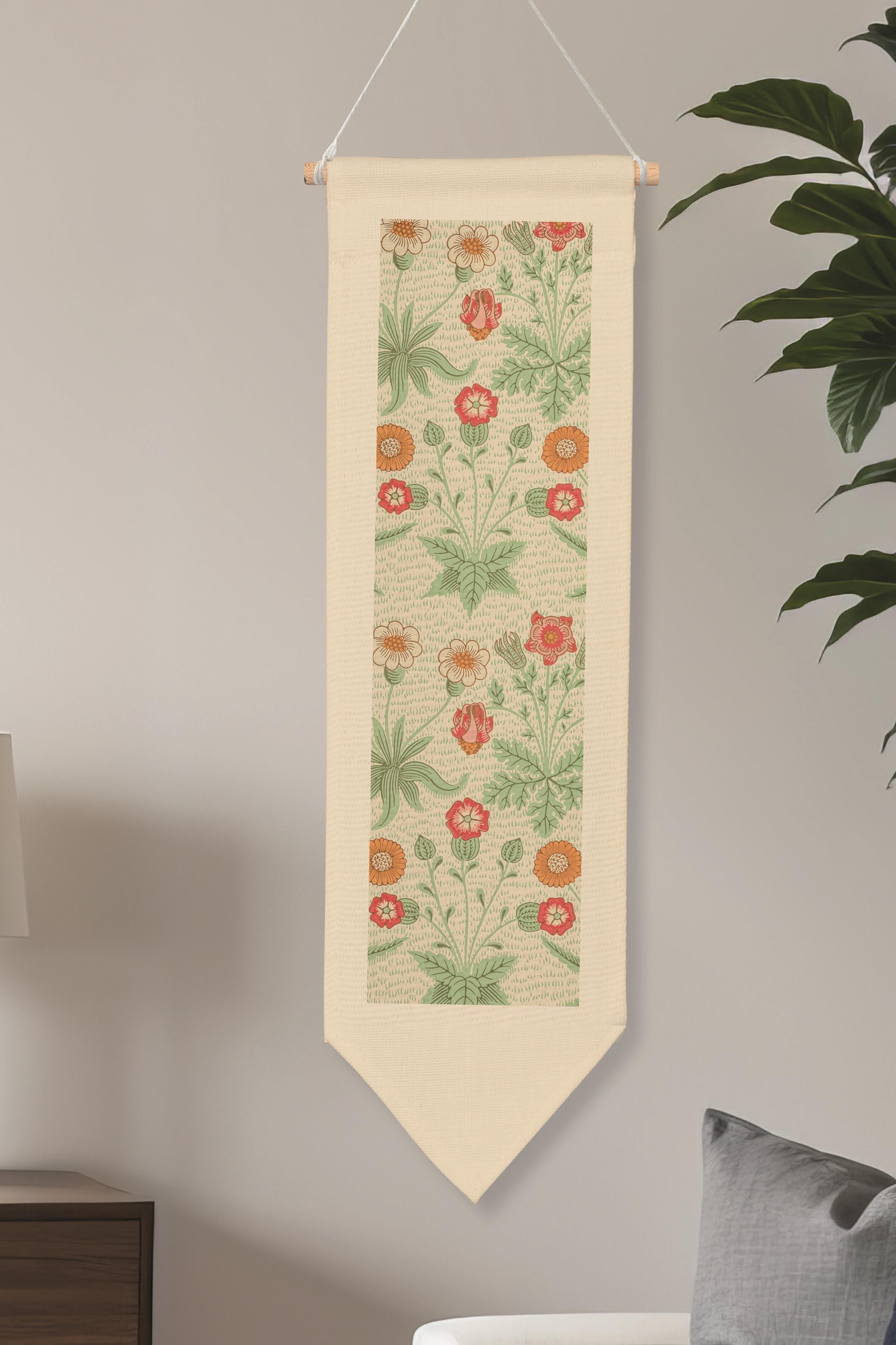 William Morisse Duvar Halısı, Sanat Serisi Dekor, 100cm Kanvas Flama Askılı Duvar Örtüsü NO:697