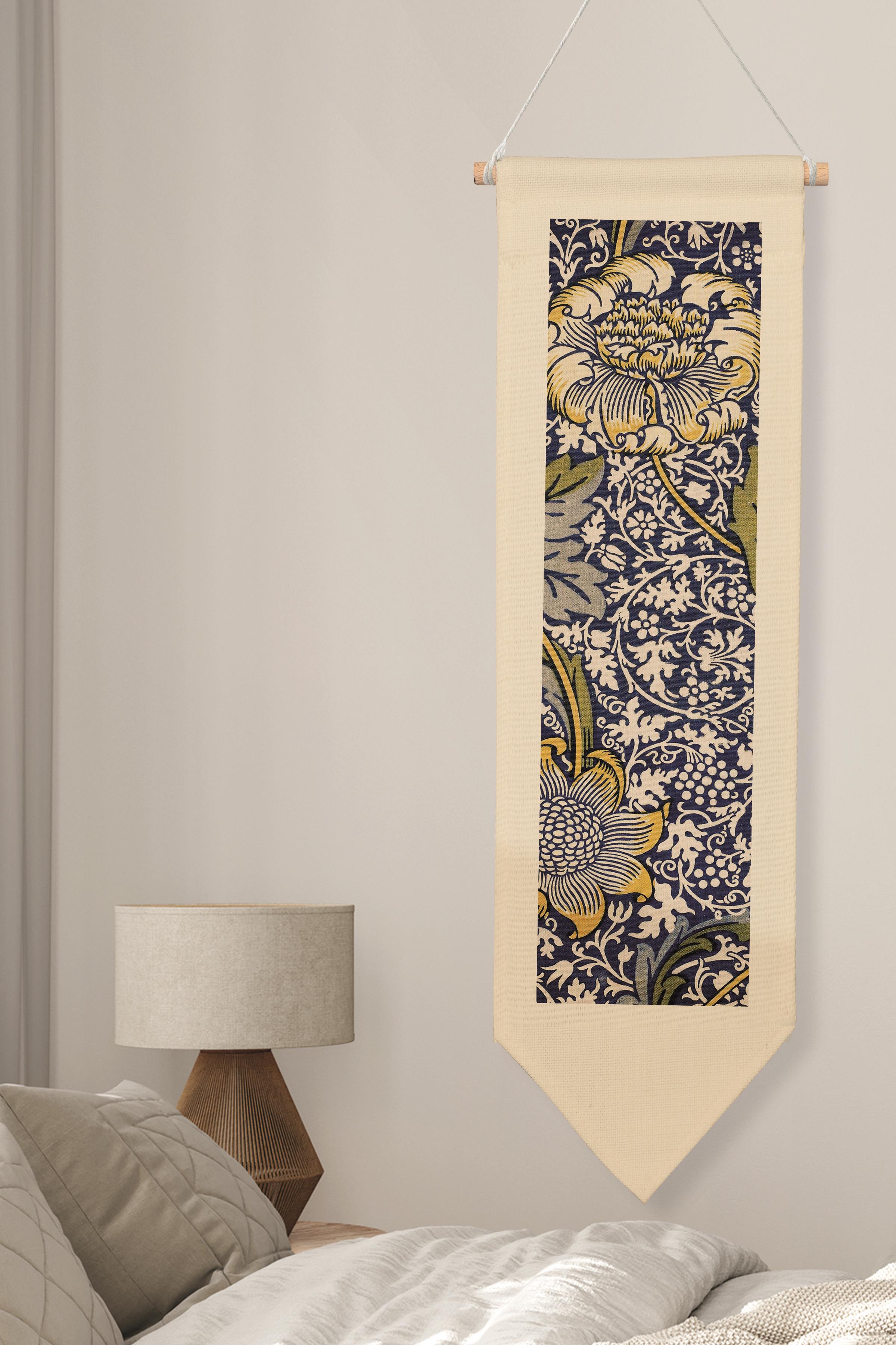 William Morisse Duvar Halısı, Sanat Serisi Dekor, 100cm Kanvas Flama Askılı Duvar Örtüsü NO:705