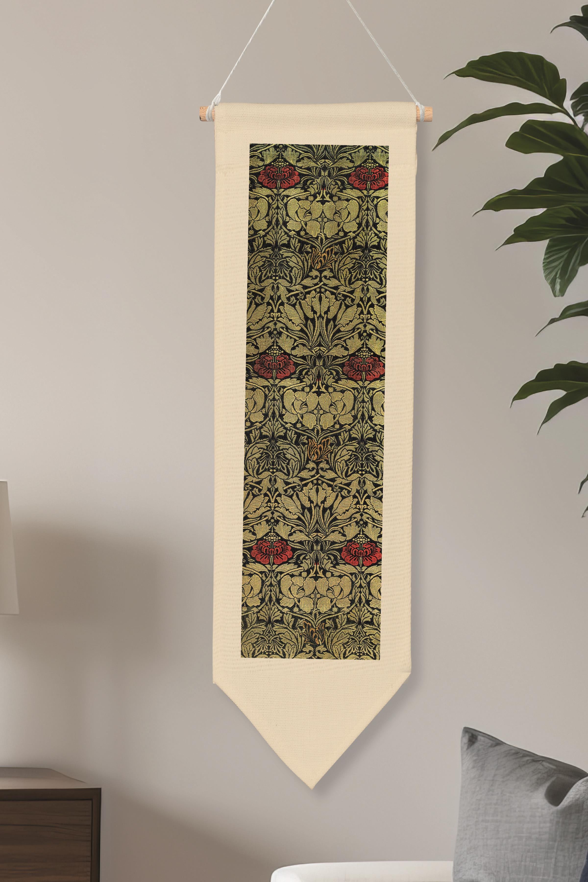 William Morisse Duvar Halısı, Sanat Serisi Dekor, 100cm Kanvas Flama Askılı Duvar Örtüsü NO:707